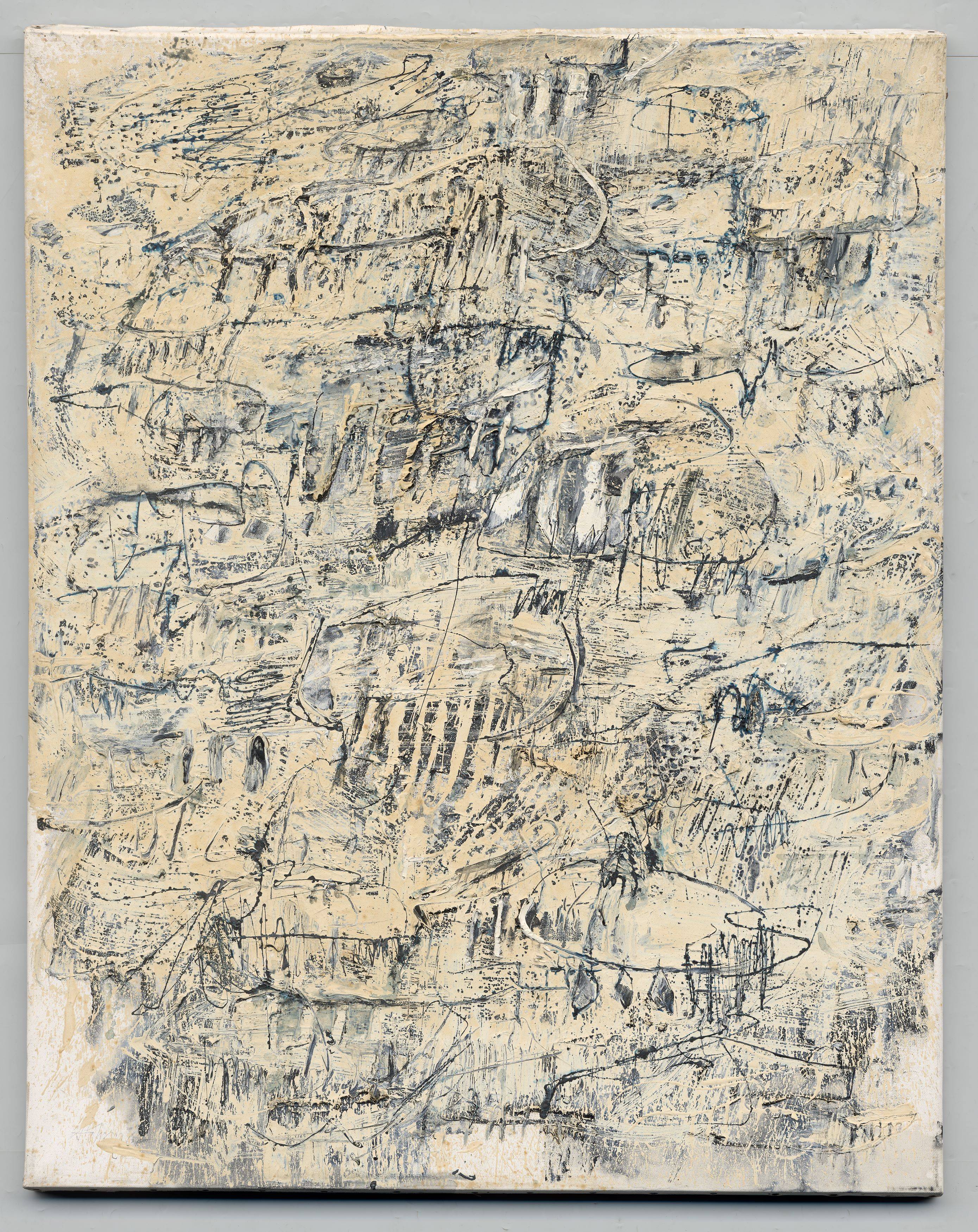 Auf diesem Bild ist das folgende Kunstwerk zu sehen: Gerhard Hoehme. „Orakel“. 1960.