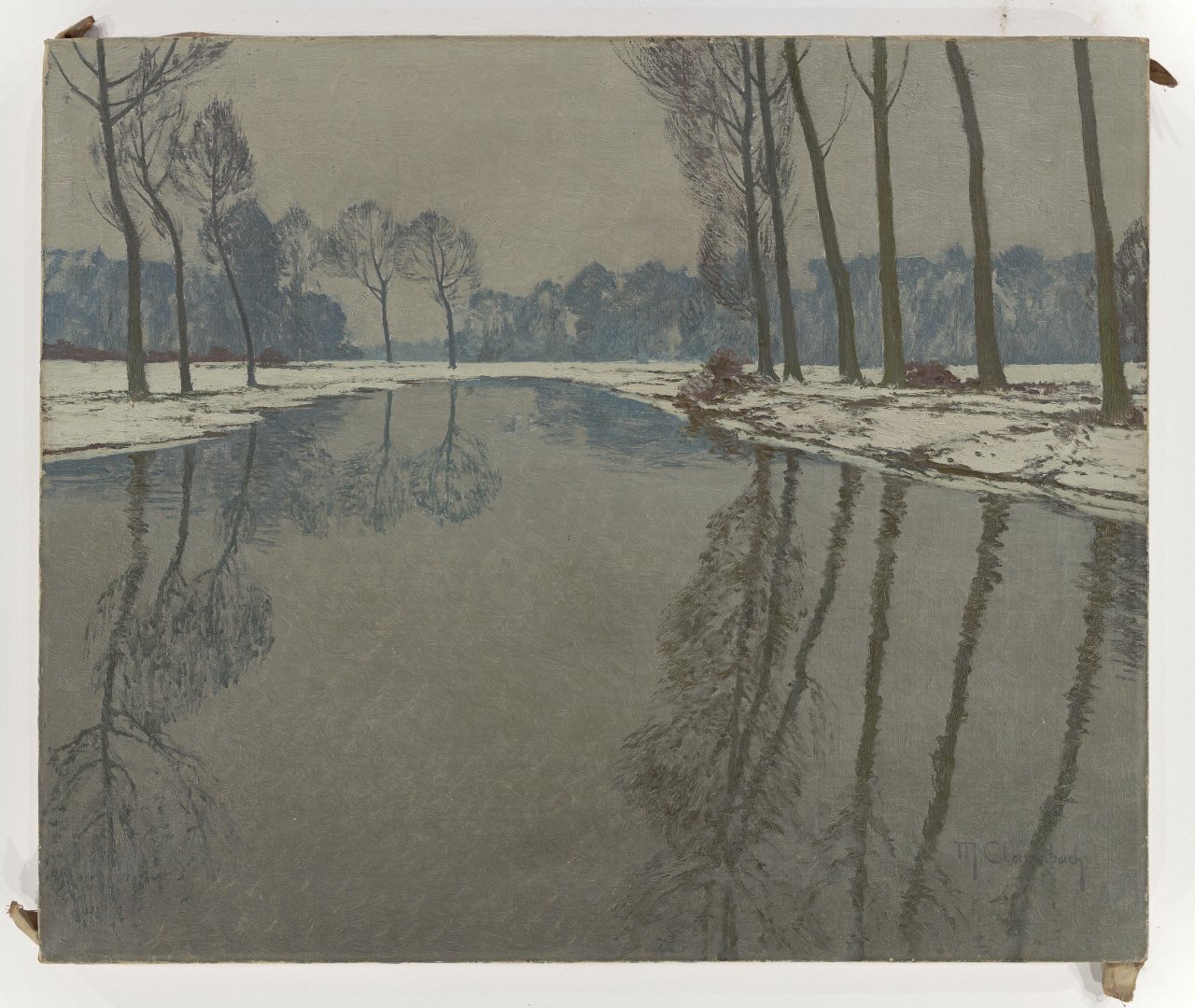 Auf diesem Bild ist das folgende Kunstwerk zu sehen: Max Clarenbach. Winter an der Erft.