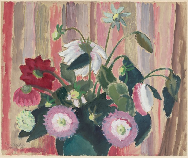 This picture shows the following artwork: Gabriele Münter. Flower still life. Circa 1940.