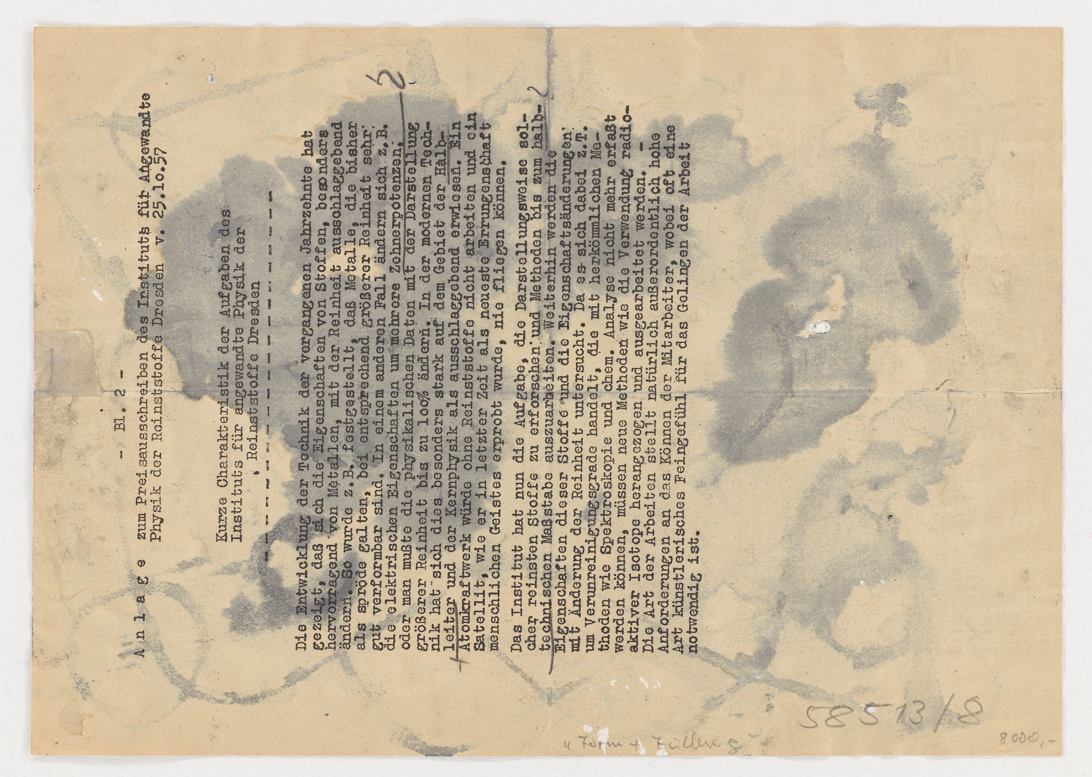This picture shows the following artwork: Hermann Glöckner. ”Form und Füllung”. 1958.