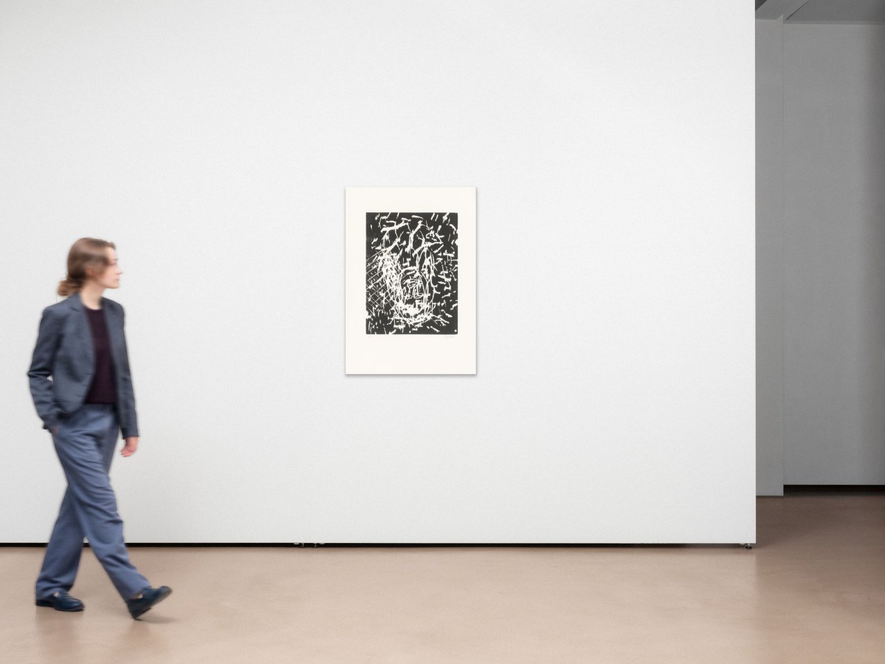 Auf diesem Bild ist das folgende Kunstwerk zu sehen: Georg Baselitz. „Dresdner Frau IV“. 1990.