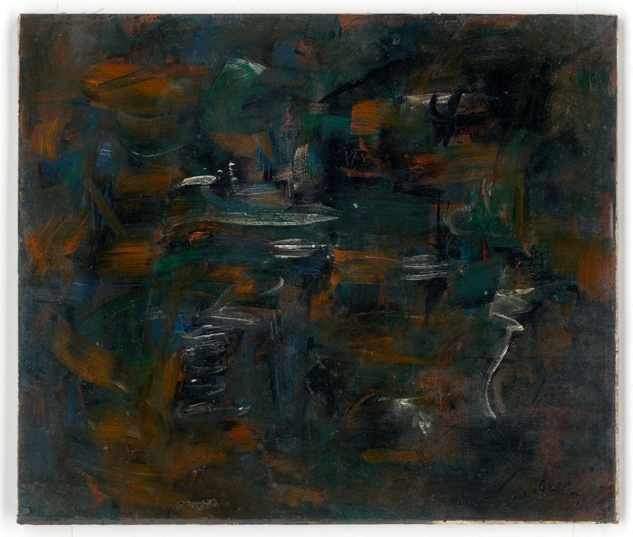 Auf diesem Bild ist das folgende Kunstwerk zu sehen: Peter Brüning. „Ohne Titel“. 1956.