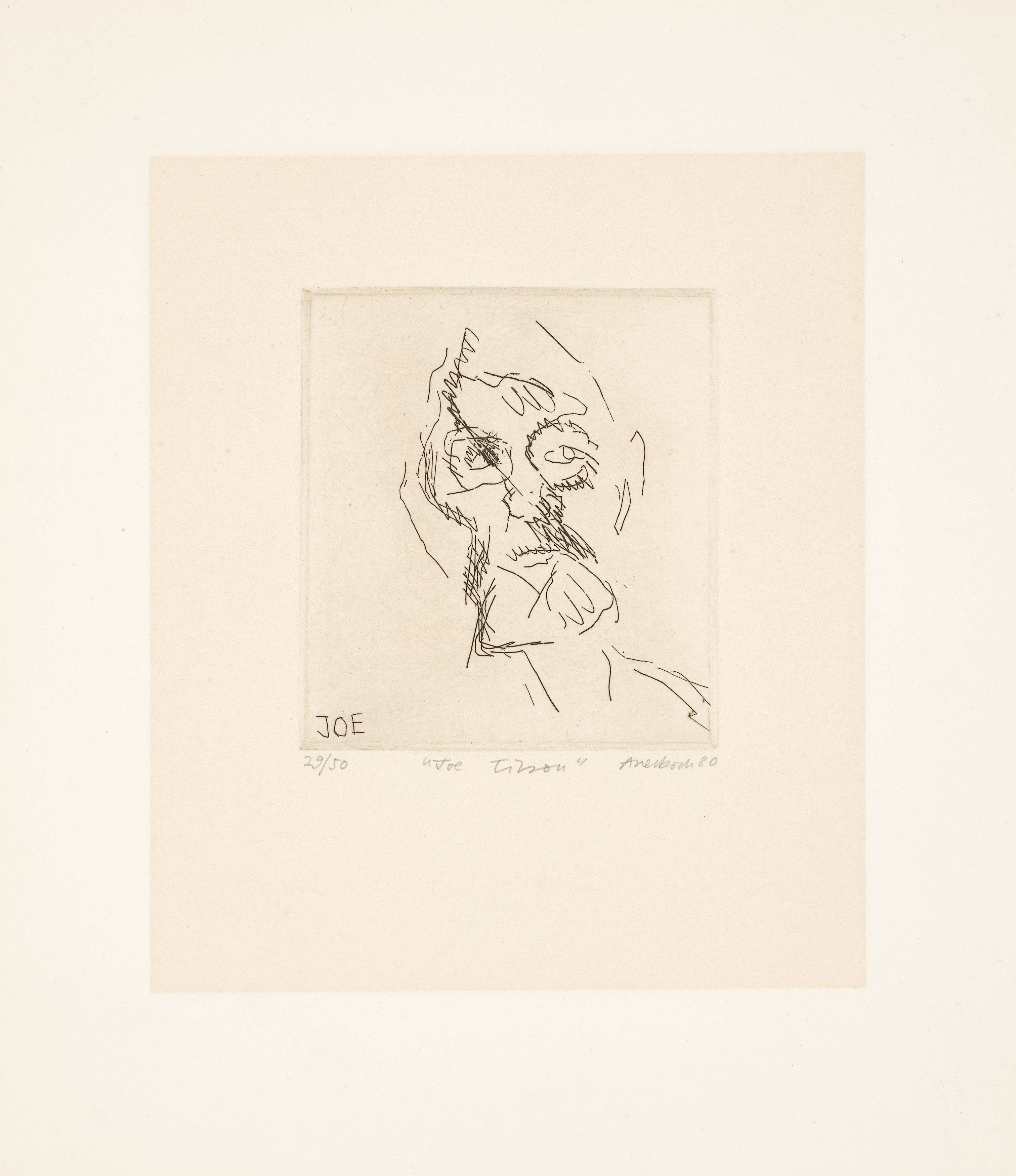 This picture shows the following artwork: Frank Auerbach. ”Joe Tilson”. 1980.