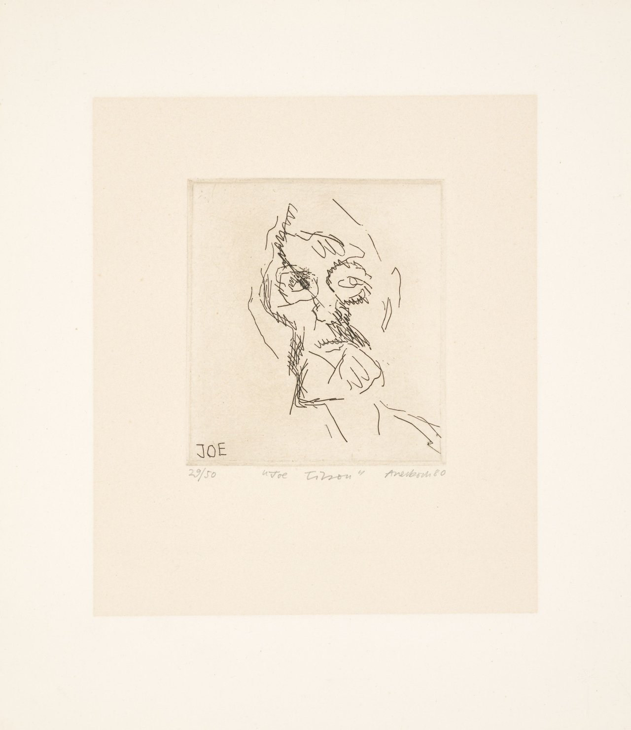 This picture shows the following artwork: Frank Auerbach. ”Joe Tilson”. 1980.