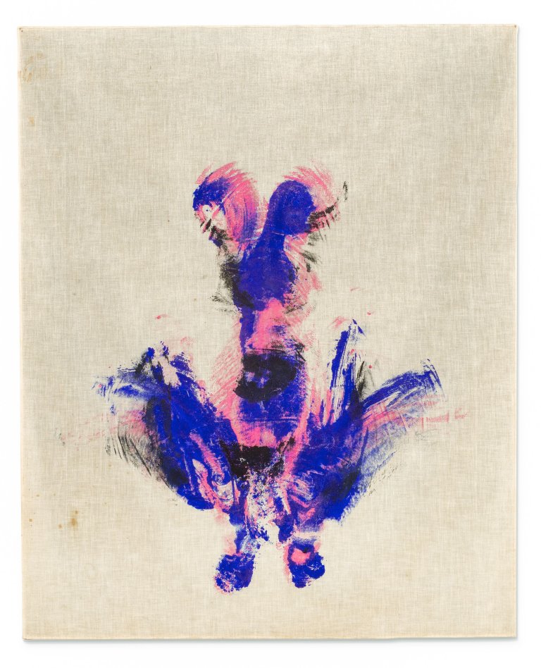 This picture shows the following artwork: Yves Klein. ”Untitled Shroud Anthropometry, (ANT SU 30)”. 1960.