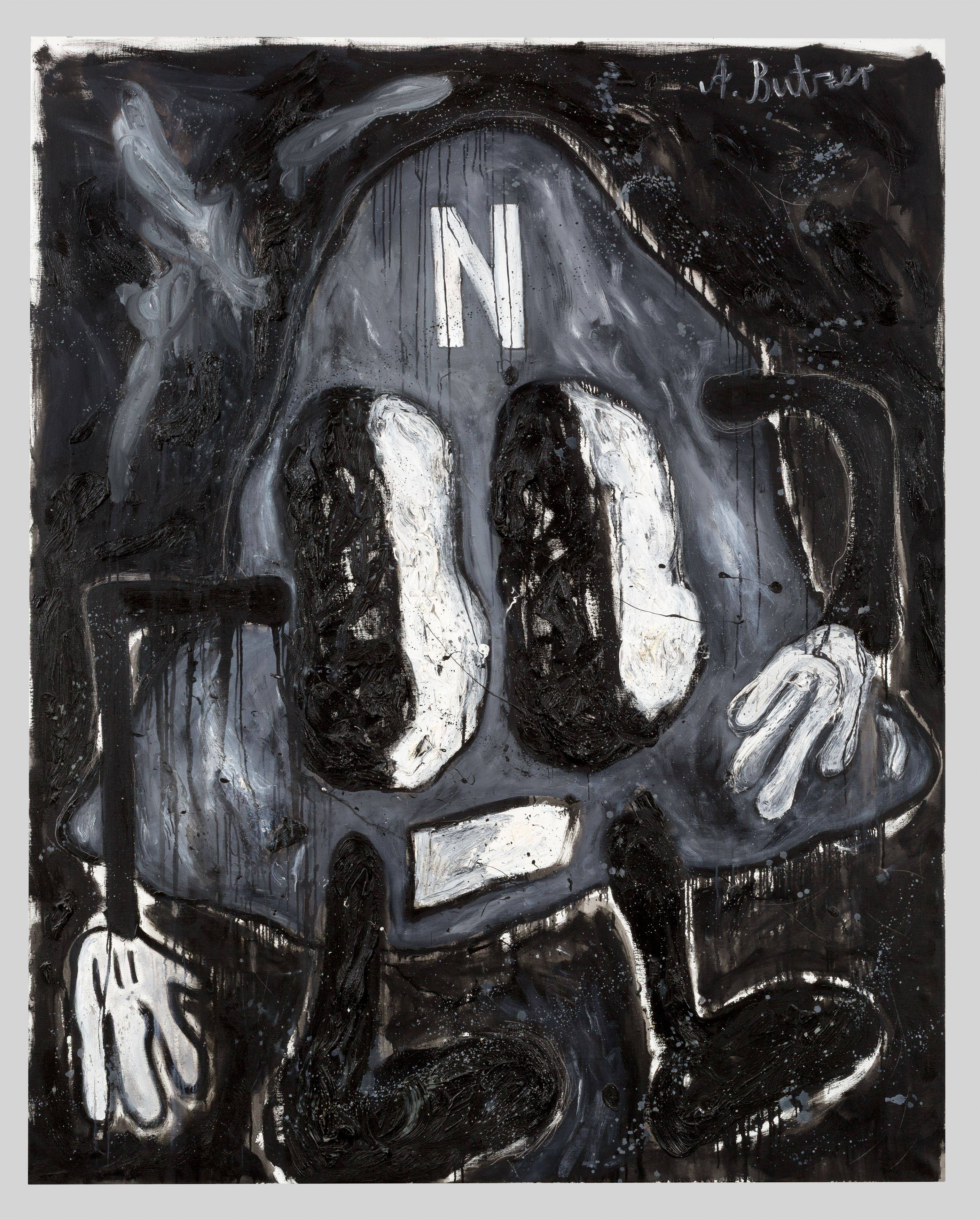 Auf diesem Bild ist das folgende Kunstwerk zu sehen: André Butzer. „Heimkunft nach N“. 2006.