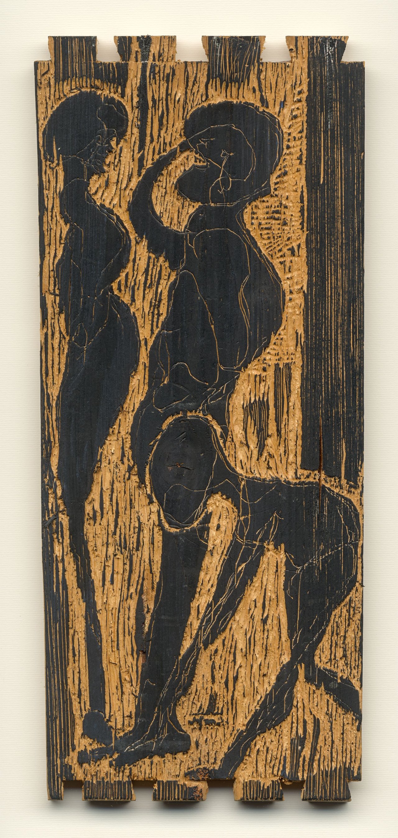 Auf diesem Bild ist das folgende Kunstwerk zu sehen: Gerhard Altenbourg. Zu: „Dreiergruppe, zwei daraus nachthungrig“. 1970.