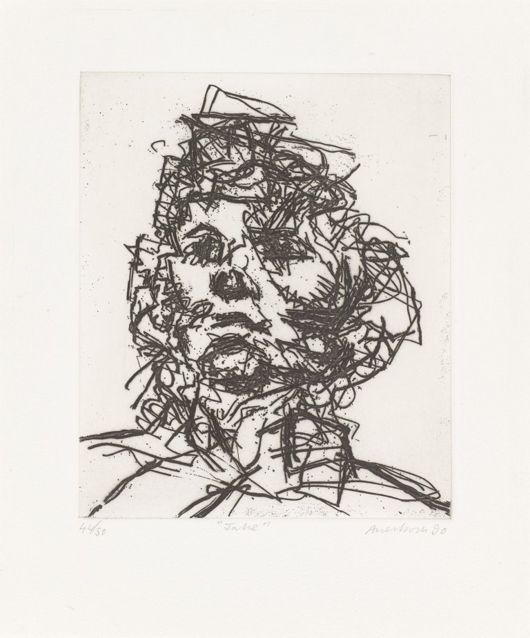 This picture shows the following artwork: Frank Auerbach. ”Jake”. 1990.