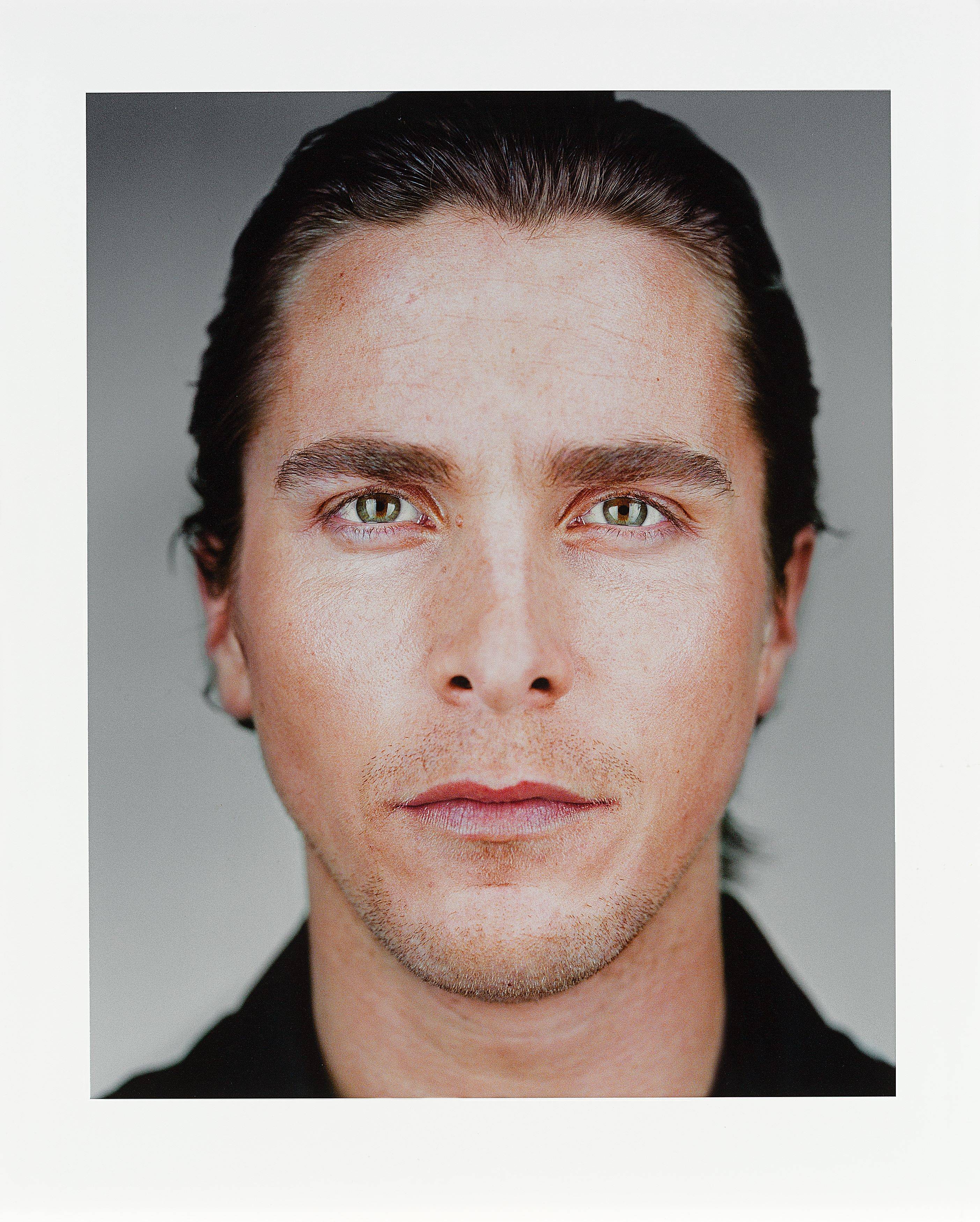 This picture shows the following artwork: Martin Schoeller. Christian Bale. 2000.