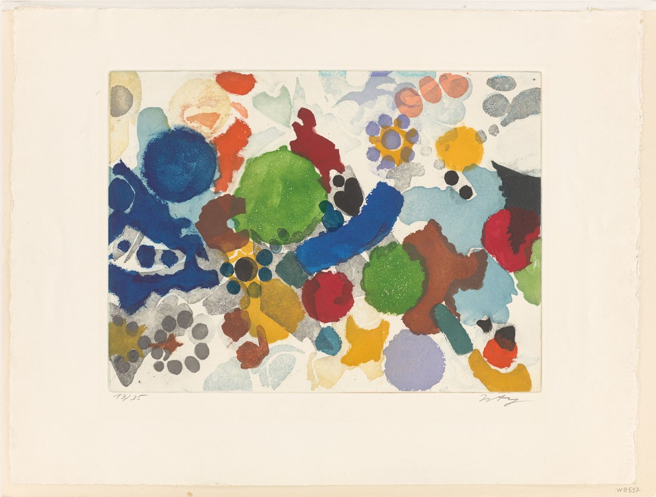 This picture shows the following artwork: Ernst Wilhelm Nay. Untitled. 1957.