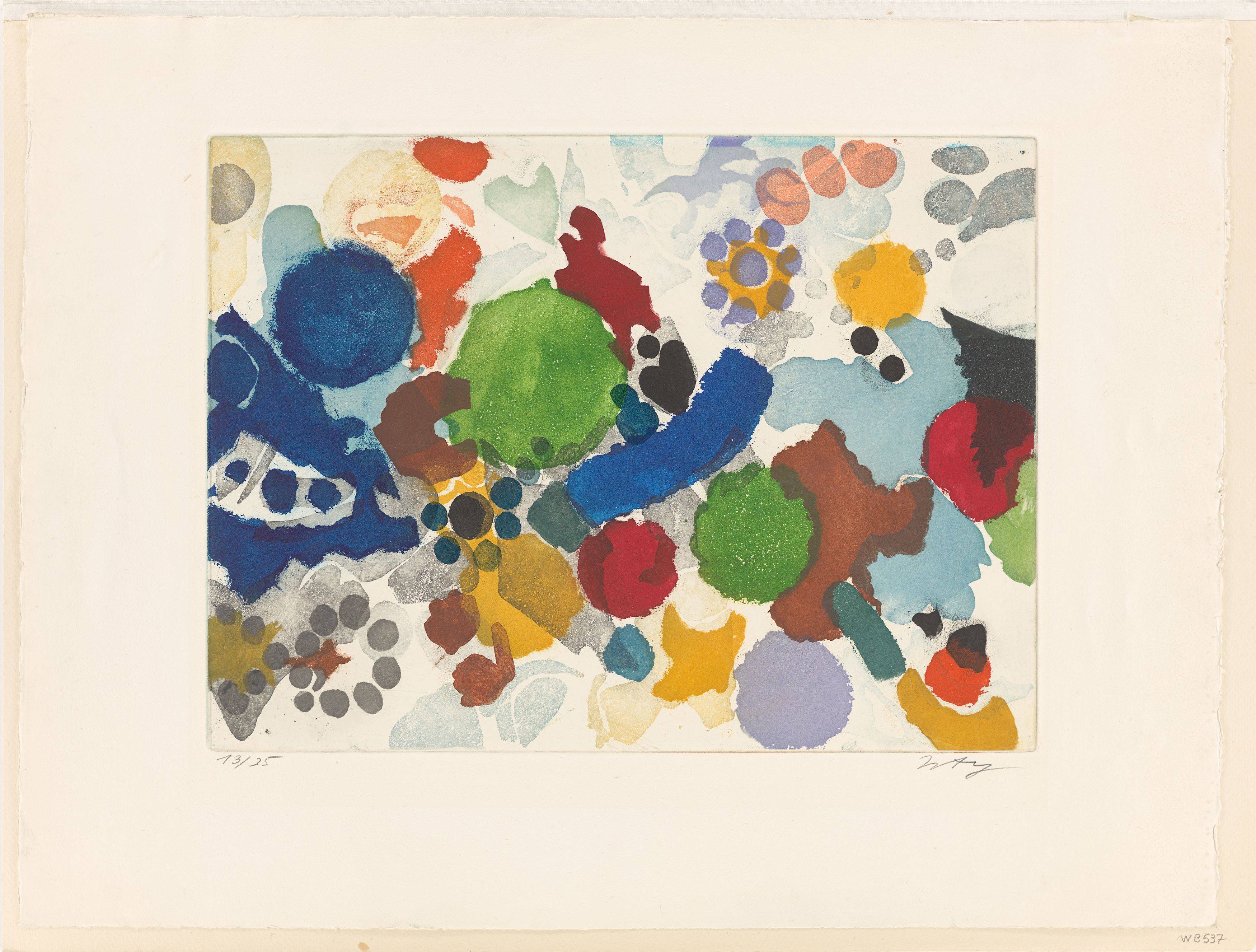 This picture shows the following artwork: Ernst Wilhelm Nay. Untitled. 1957.