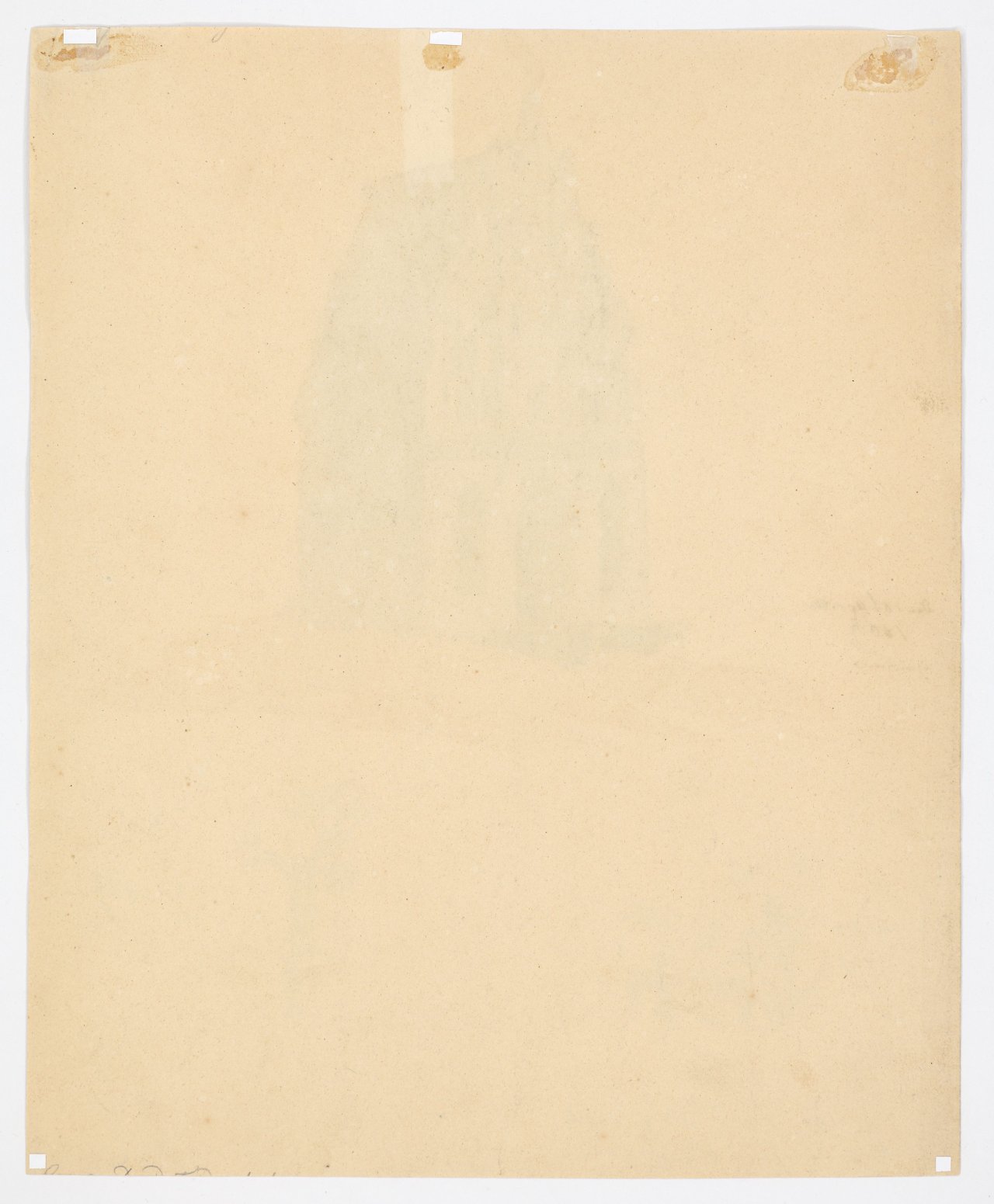 Auf diesem Bild ist das folgende Kunstwerk zu sehen: Caspar David Friedrich. Gotisches Backsteingebäude und kleine Baumstudien. 1809.