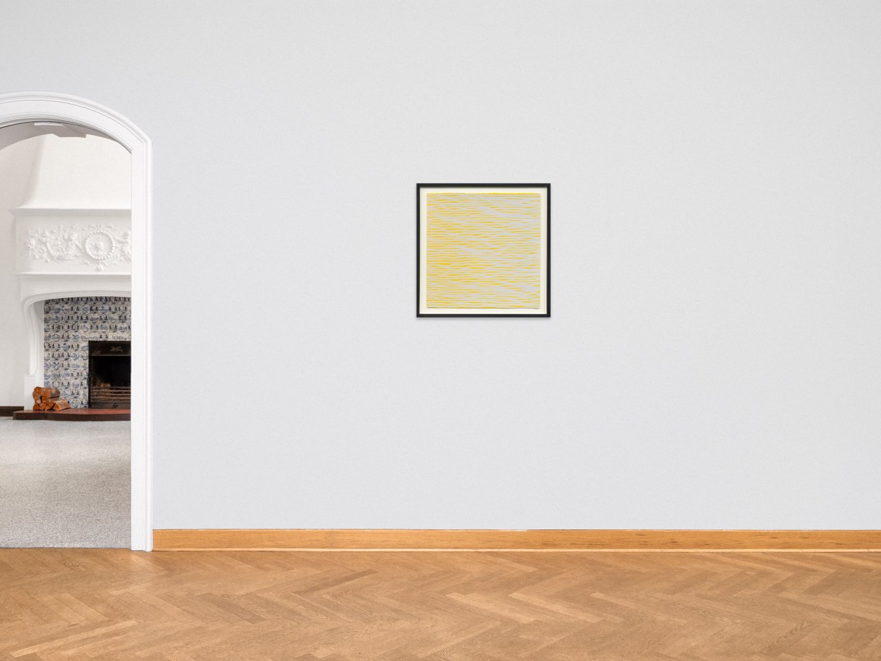 This picture shows the following artwork: Sol LeWitt. Horizontal Brushstrokes. 2003.