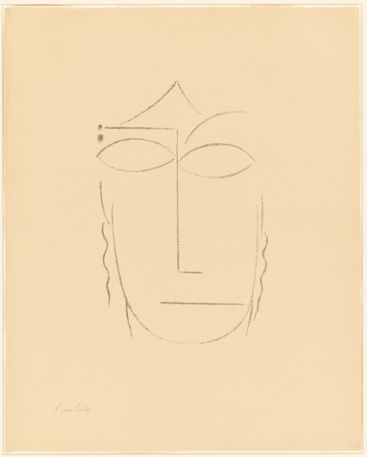 Auf diesem Bild ist das folgende Kunstwerk zu sehen: Alexej von Jawlensky. „Kopf II“. 1922.