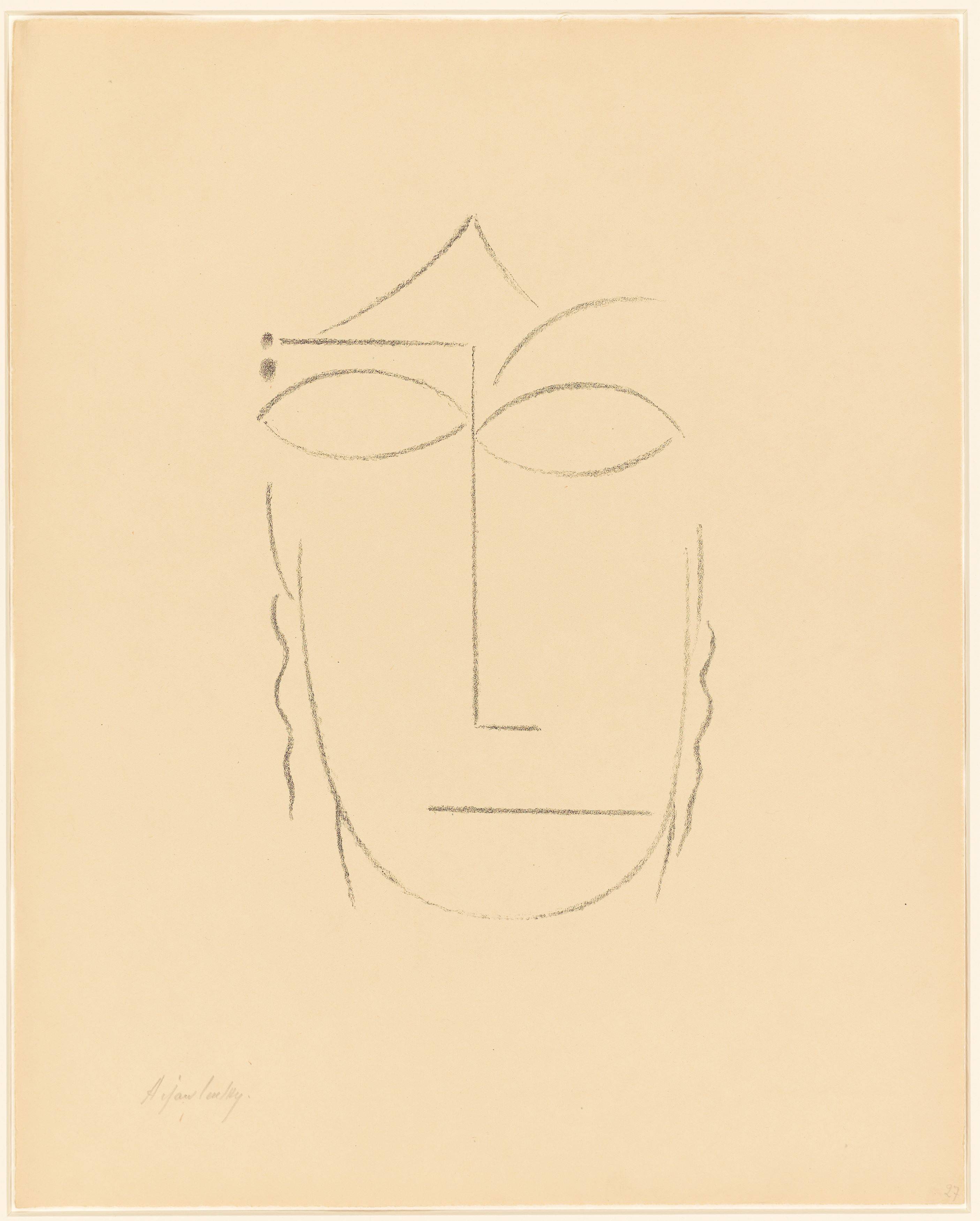 Auf diesem Bild ist das folgende Kunstwerk zu sehen: Alexej von Jawlensky. „Kopf II“. 1922.