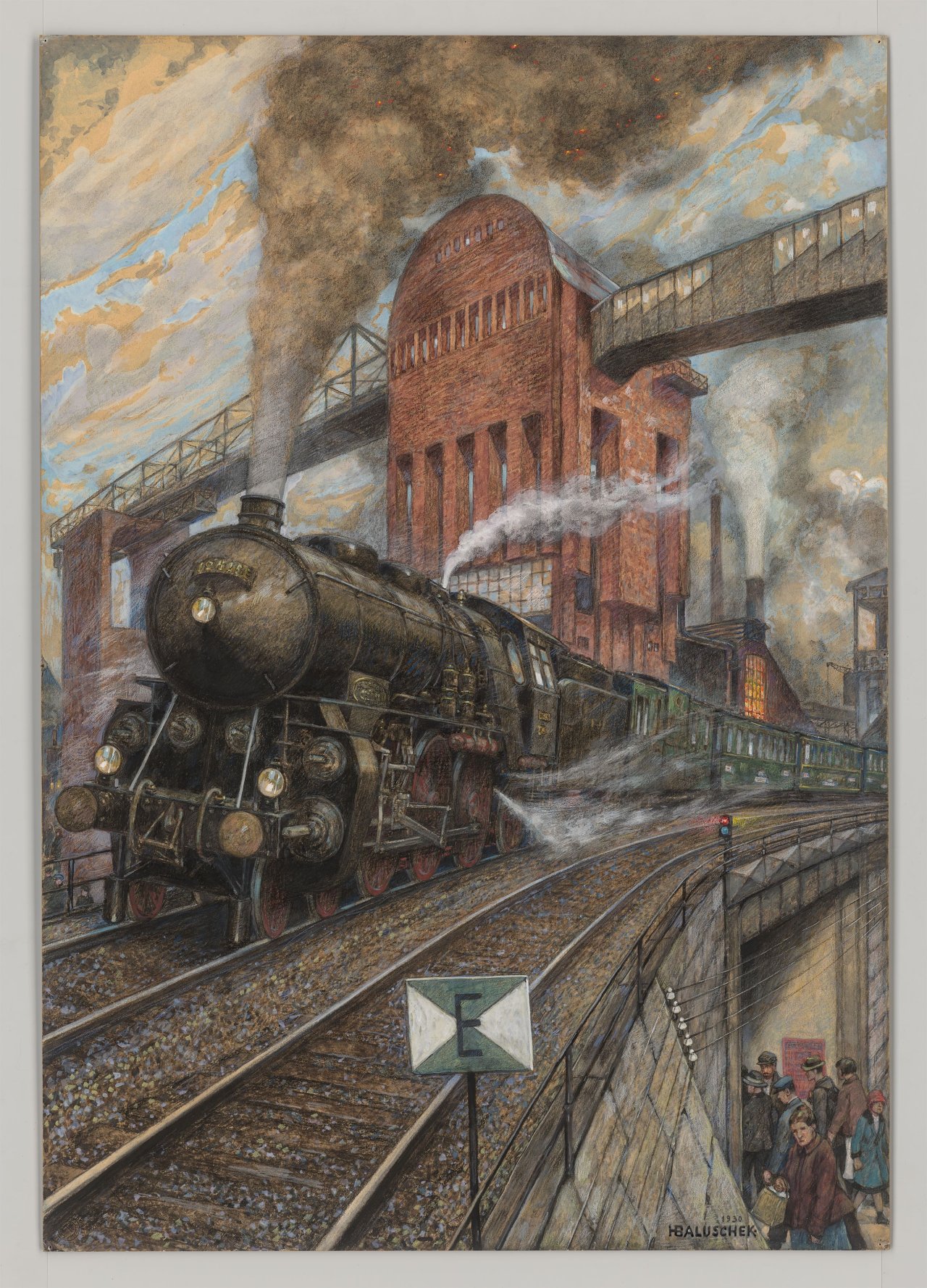 This picture shows the following artwork: Hans Baluschek. „Die Kurve“. 1930.