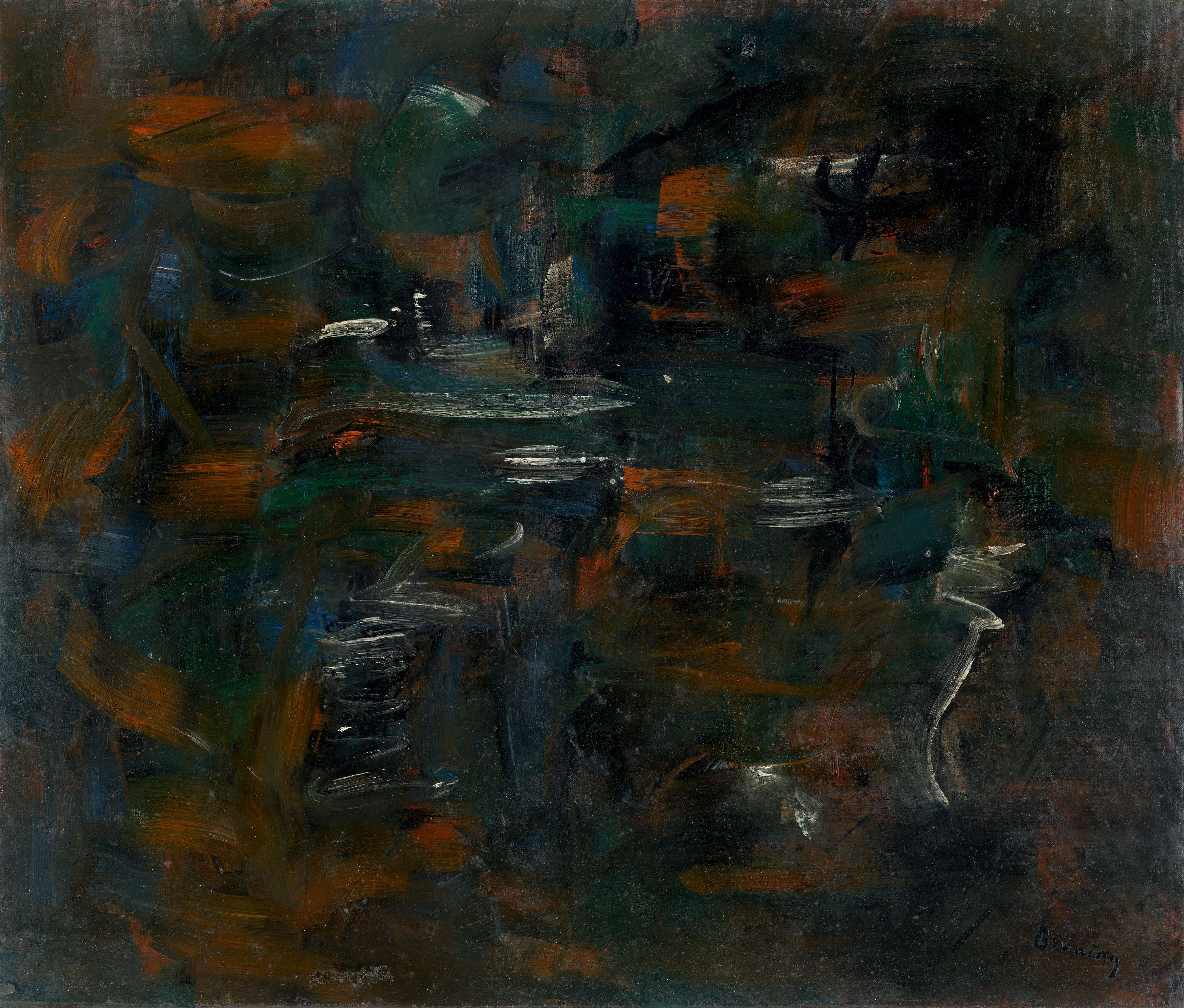 Auf diesem Bild ist das folgende Kunstwerk zu sehen: Peter Brüning. „Ohne Titel“. 1956.