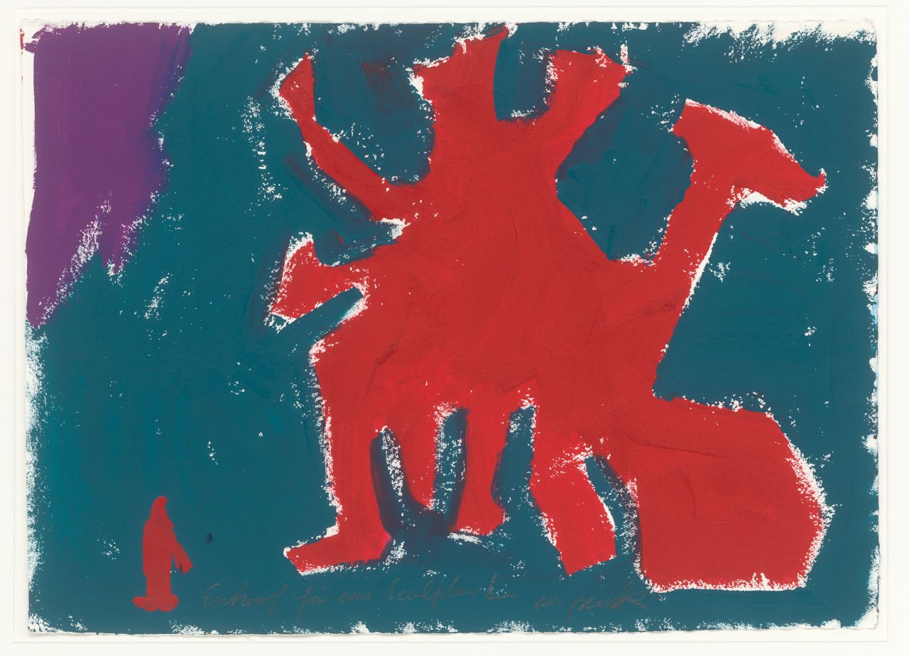 This picture shows the following artwork: A.R. Penck. ”Entwurf für eine Sculptur L”.