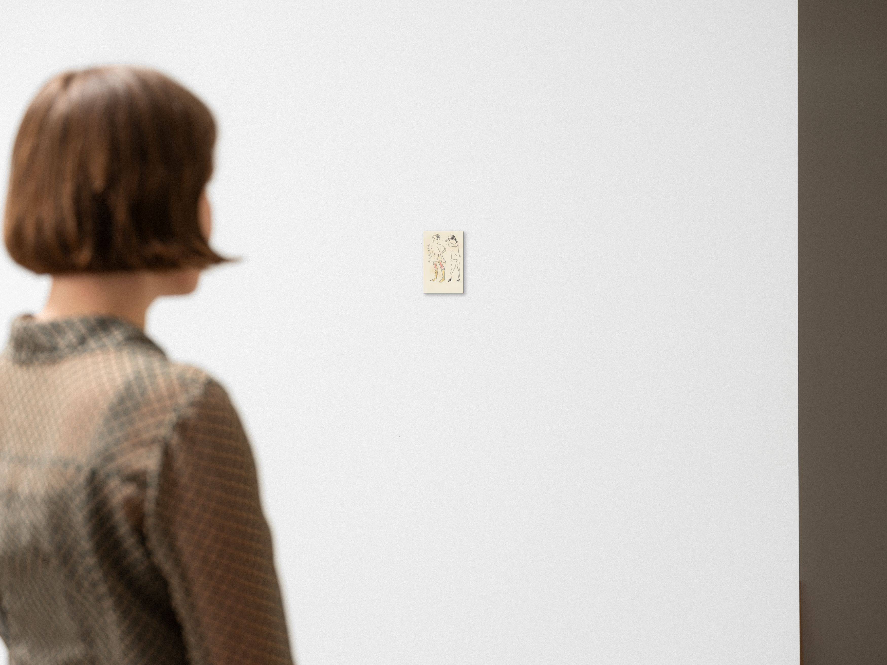 This picture shows the following artwork: Erich Heckel. Figure drawing. Circa 1910.