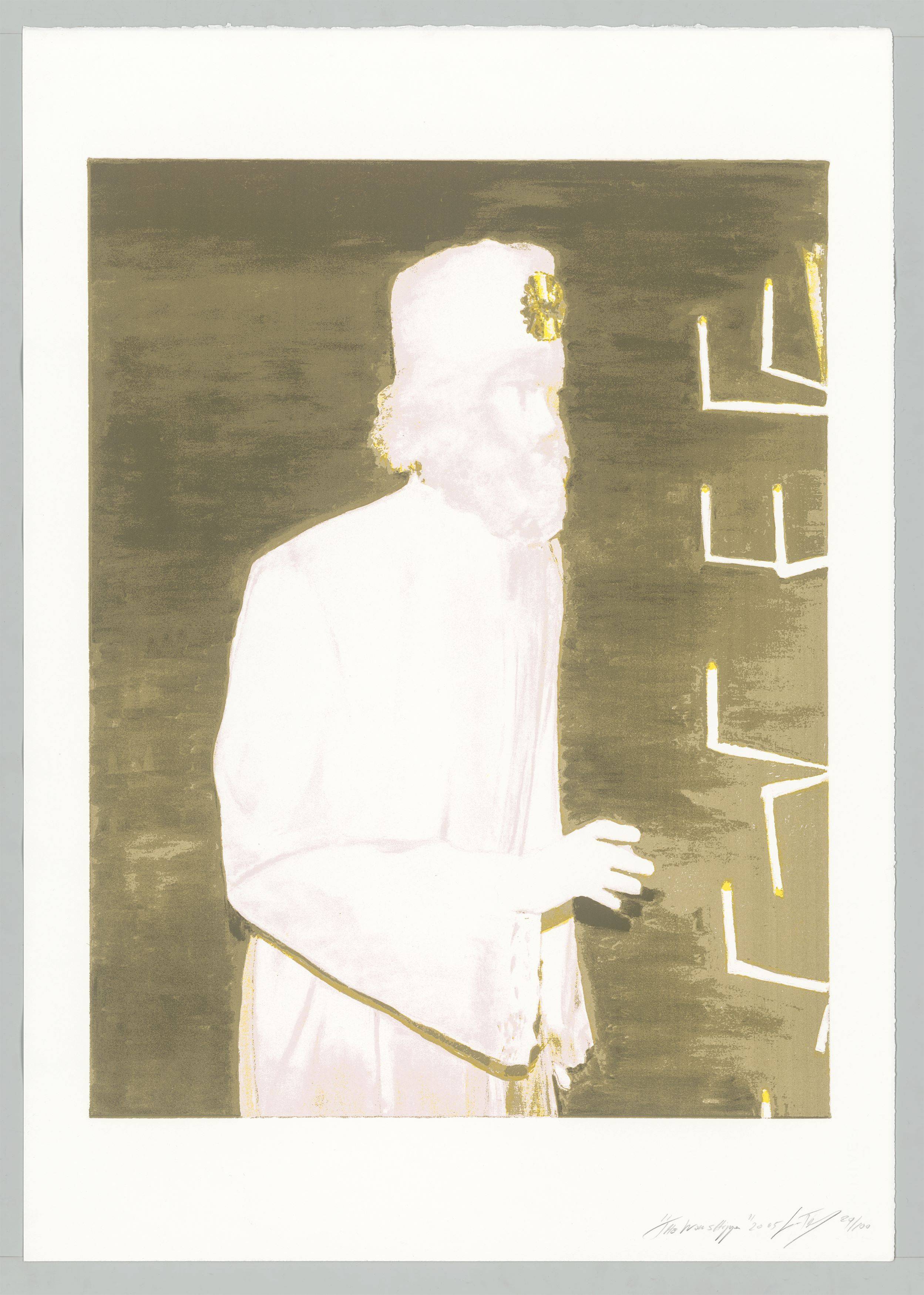 This picture shows the following artwork: Luc Tuymans. ”The Worshipper”. 2005.