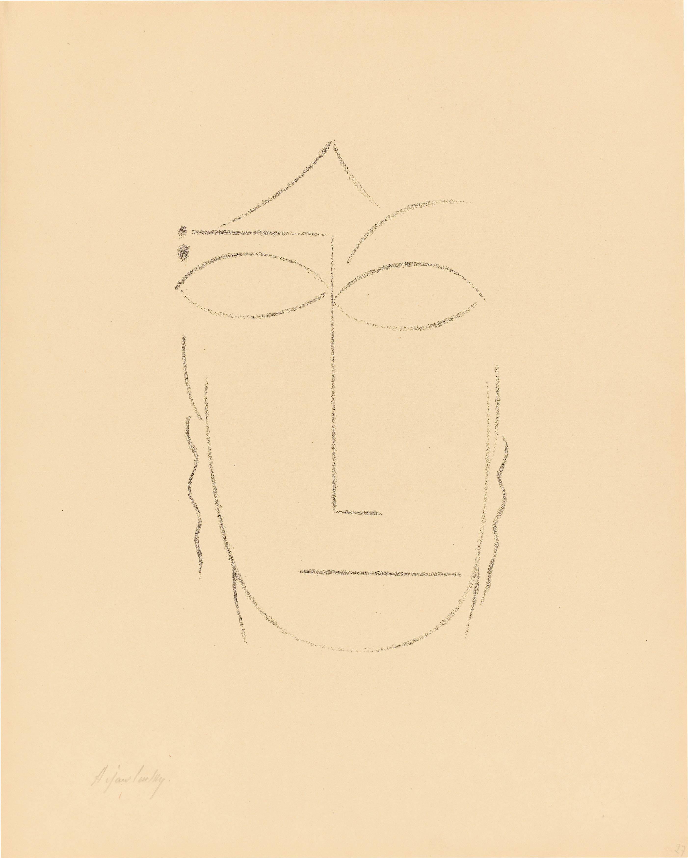 Auf diesem Bild ist das folgende Kunstwerk zu sehen: Alexej von Jawlensky. „Kopf II“. 1922.