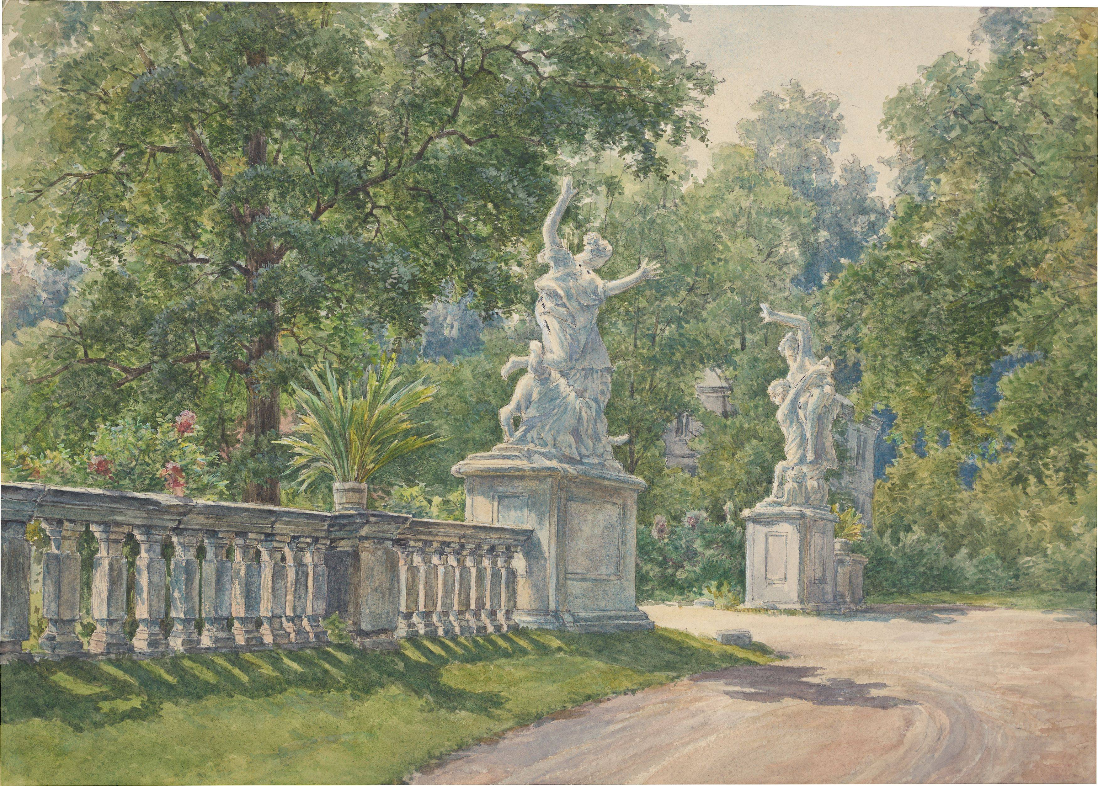 This picture shows the following artwork: Ernst Erwin Oehme. The Great Garden in Dresden.