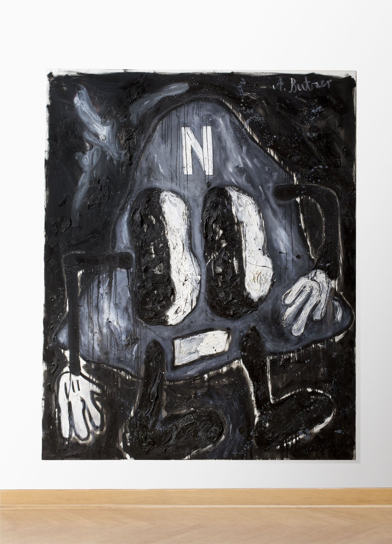 Auf diesem Bild ist das folgende Kunstwerk zu sehen: André Butzer. „Heimkunft nach N“. 2006.