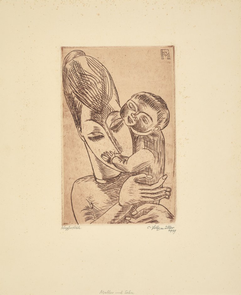 This picture shows the following artwork: Conrad Felixmüller. ”Der Sohn (Meine Frau und mein Sohn)”. 1919/after 1945.