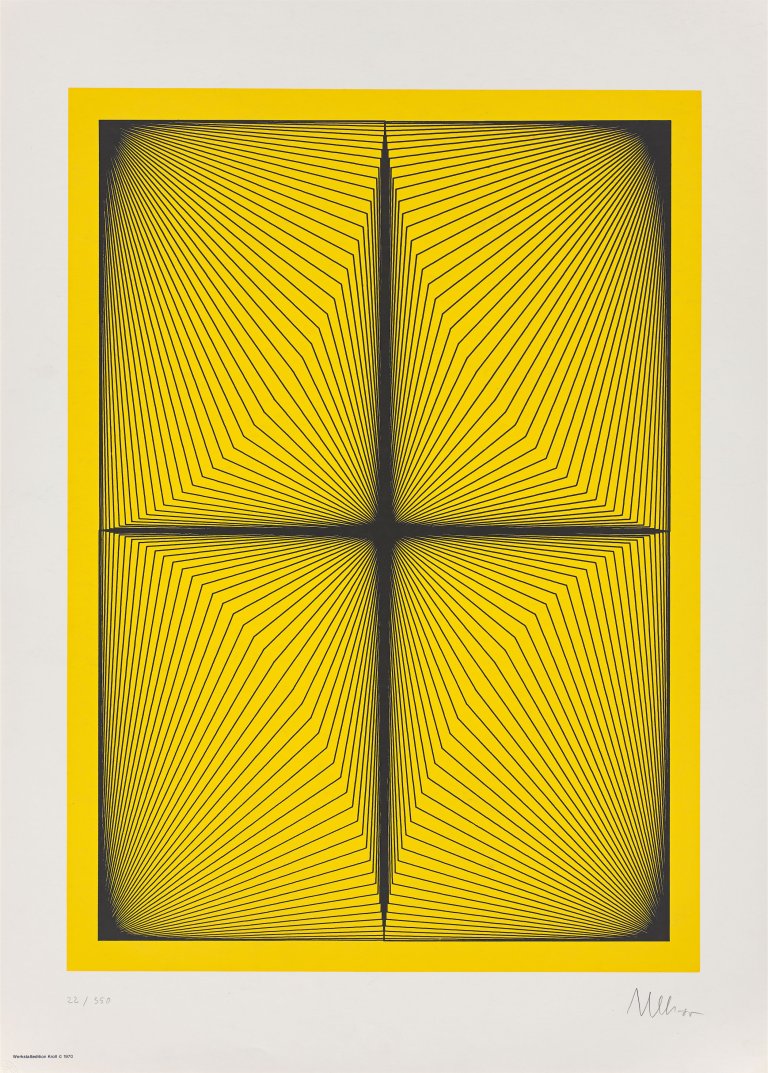 Auf diesem Bild ist das folgende Kunstwerk zu sehen: Georg Nees. Ohne Titel. 1970.