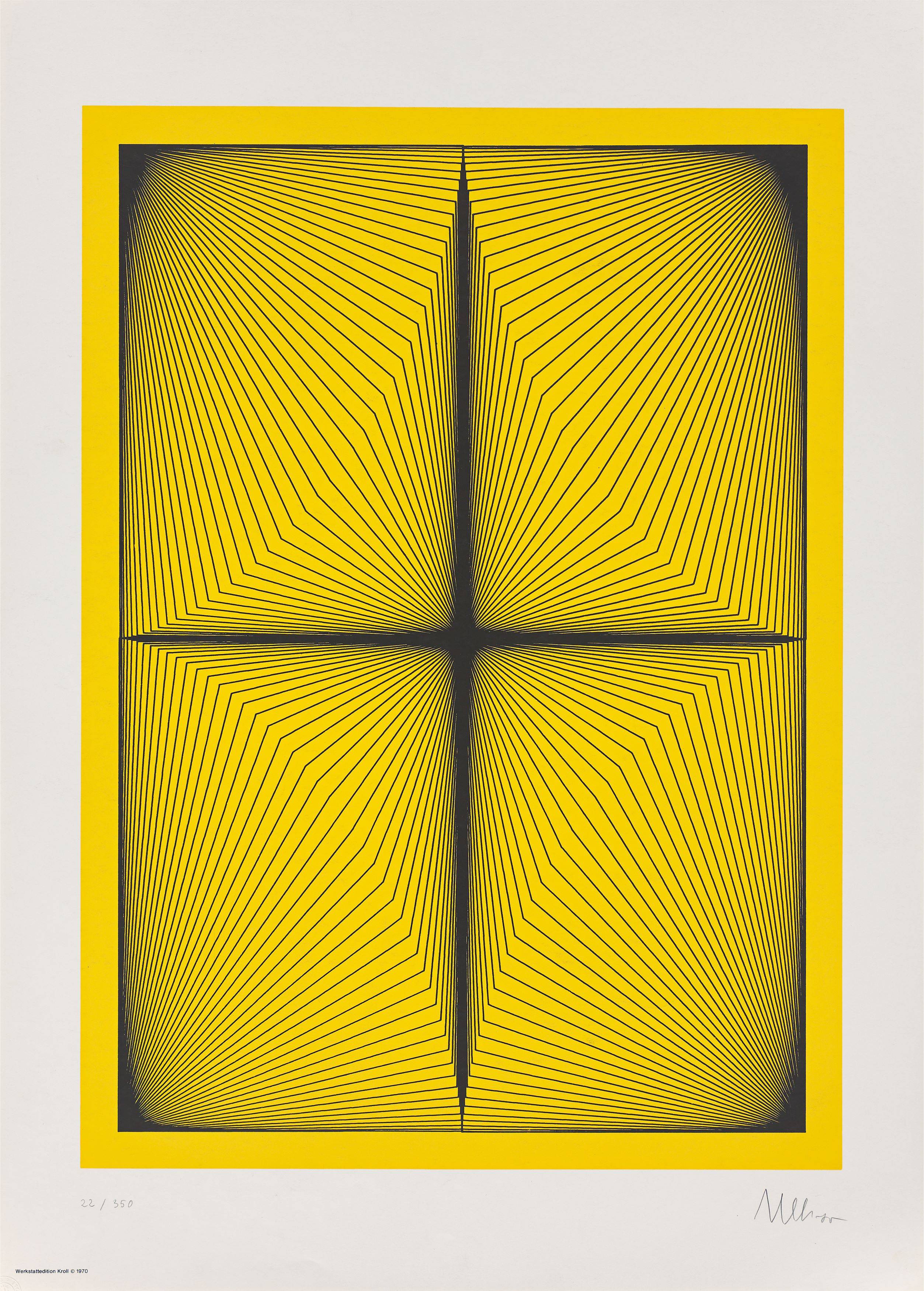 Auf diesem Bild ist das folgende Kunstwerk zu sehen: Georg Nees. Ohne Titel. 1970.