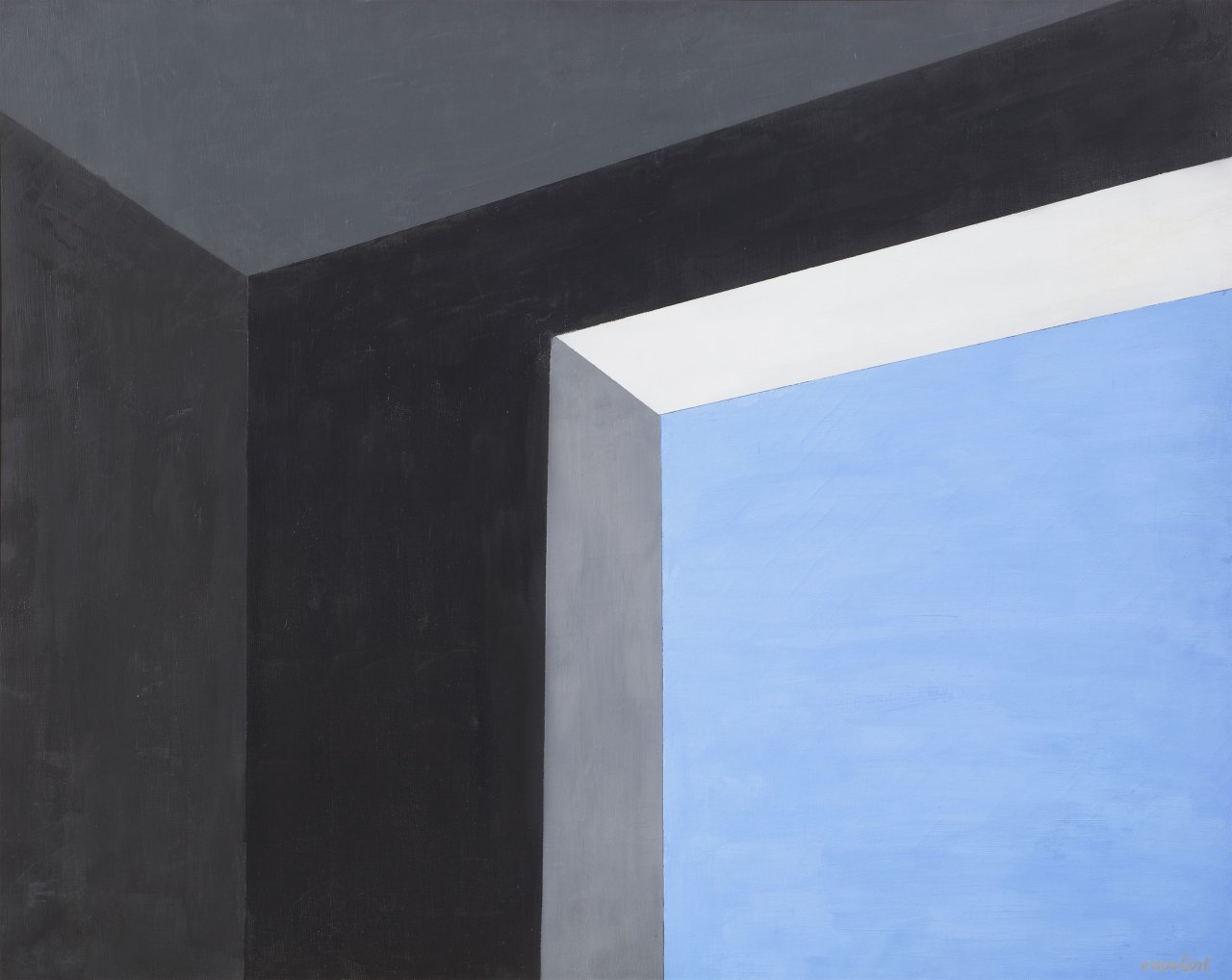 This picture shows the following artwork: Amédée Ozenfant. ”Fenêtre et ciel”. 1966.