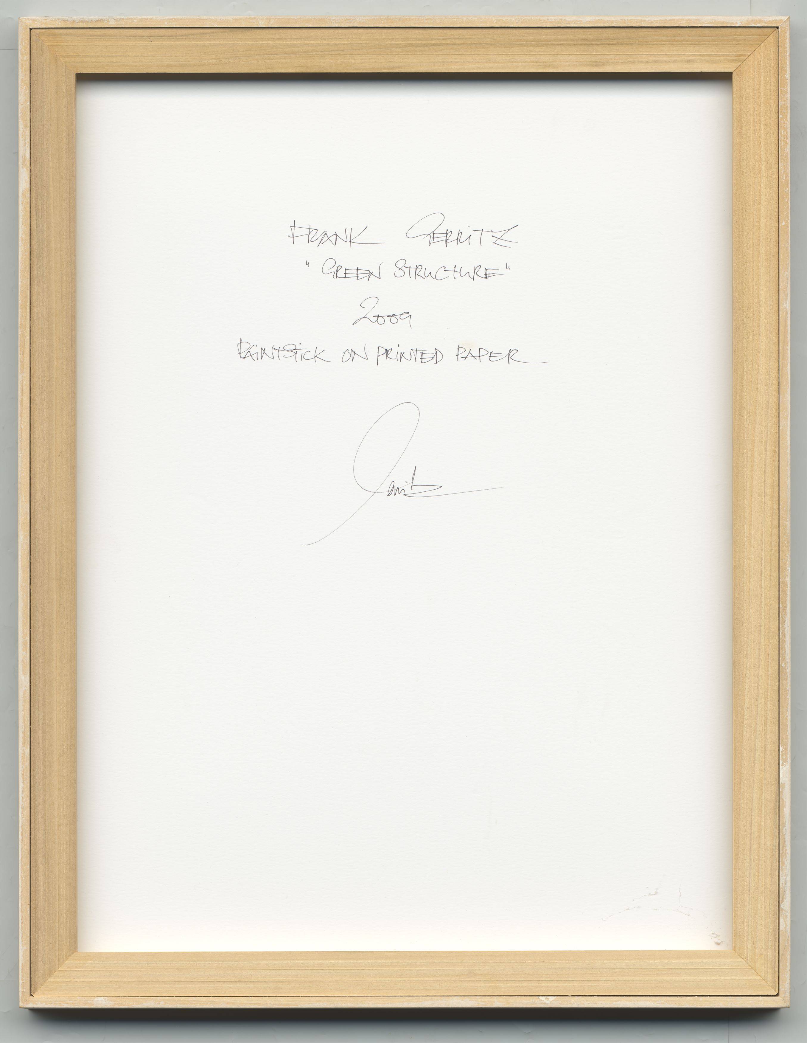 Auf diesem Bild ist das folgende Kunstwerk zu sehen: Frank Gerritz. „Green Structure“. 2009.
