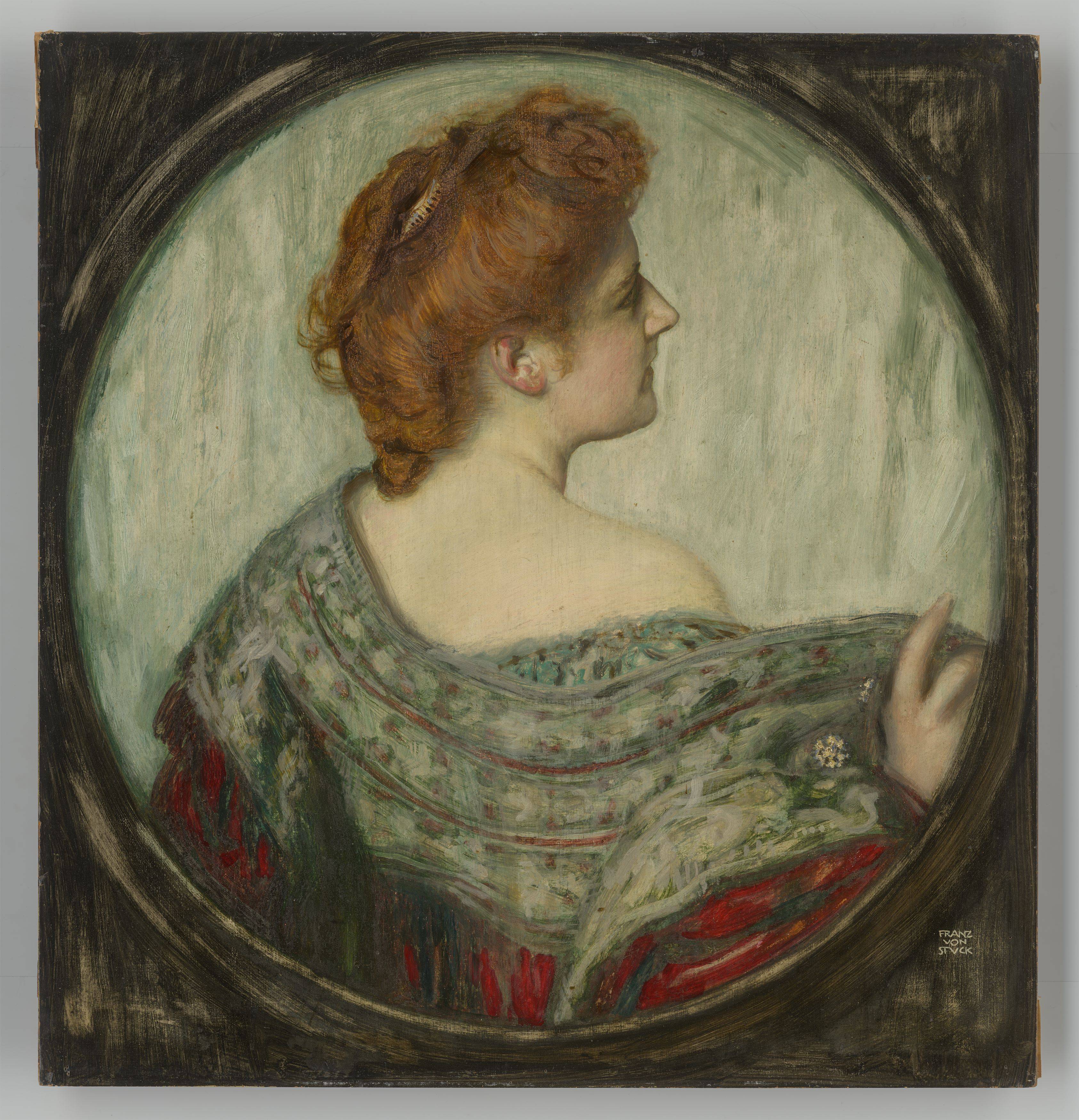 This picture shows the following artwork: Franz von Stuck. Erna Hanfstaengl (?). Presumably circa 1900.