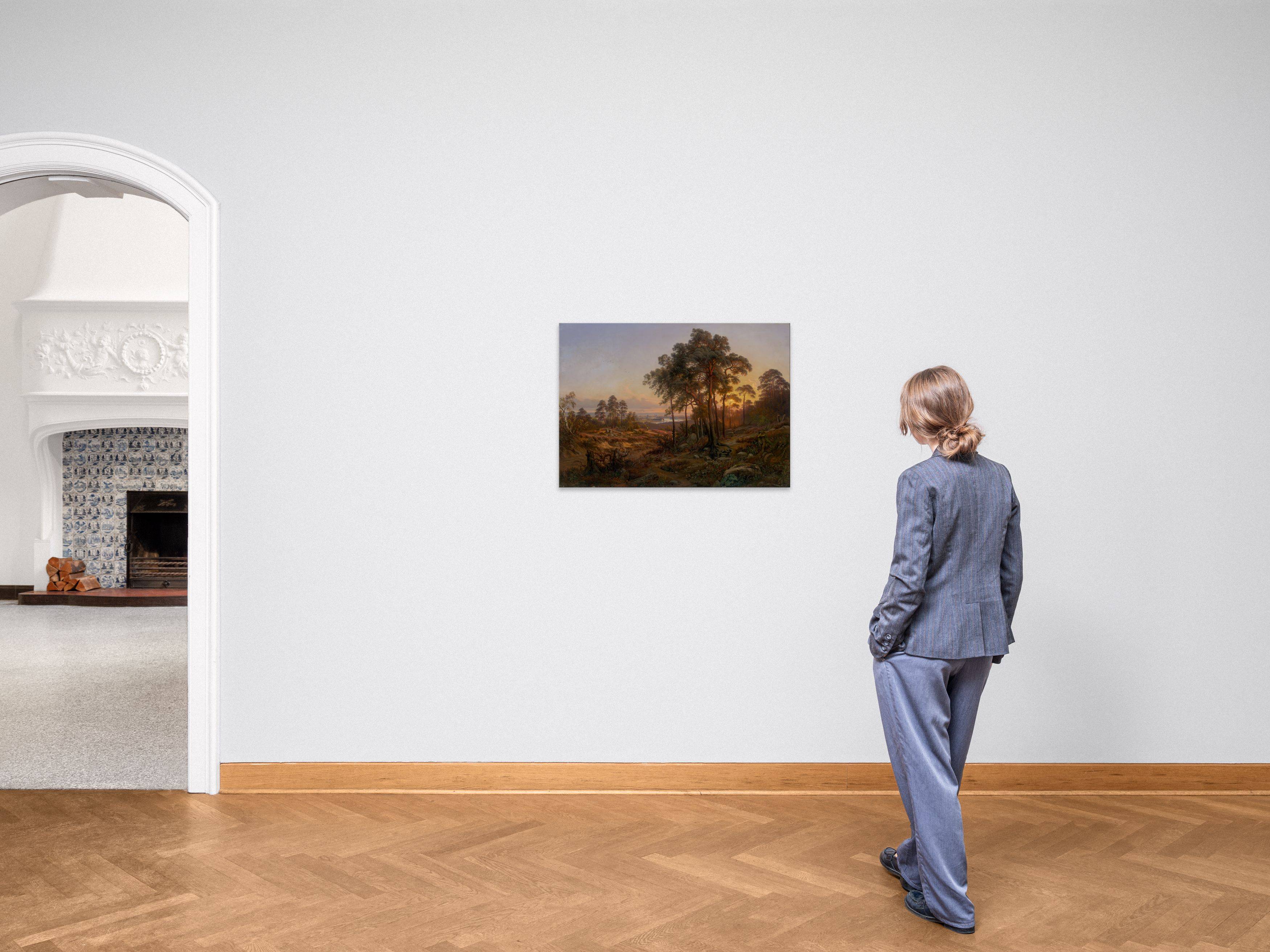This picture shows the following artwork: Johann Anton Castell. Landscape with view of Dresden. 1848.