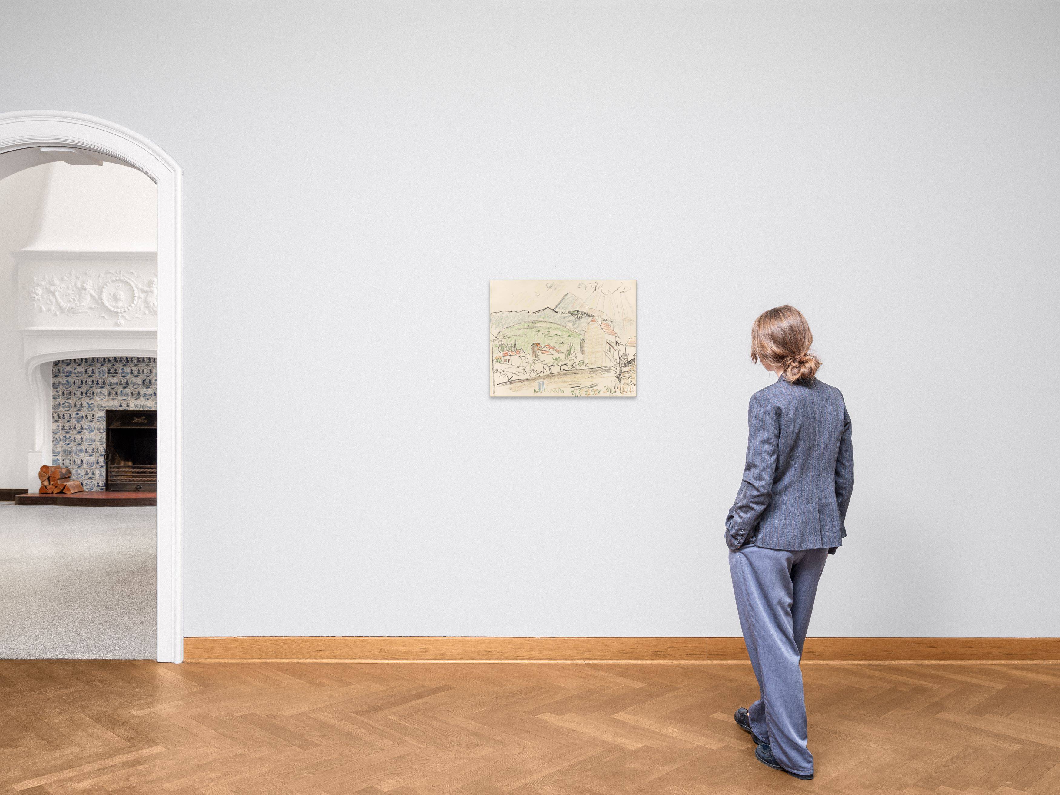 Auf diesem Bild ist das folgende Kunstwerk zu sehen: Erich Heckel. „Landschaft bei Clermont“. 1929.