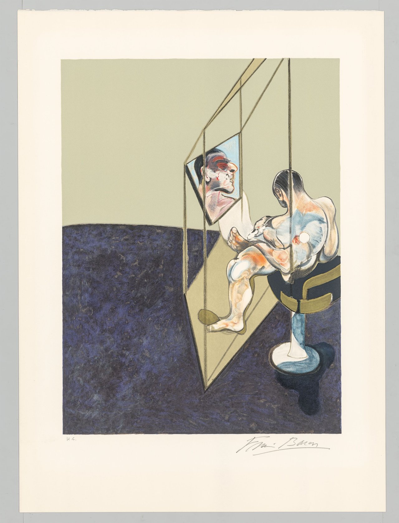 Auf diesem Bild ist das folgende Kunstwerk zu sehen: Francis Bacon. „Three studies of the male back“. 1987.