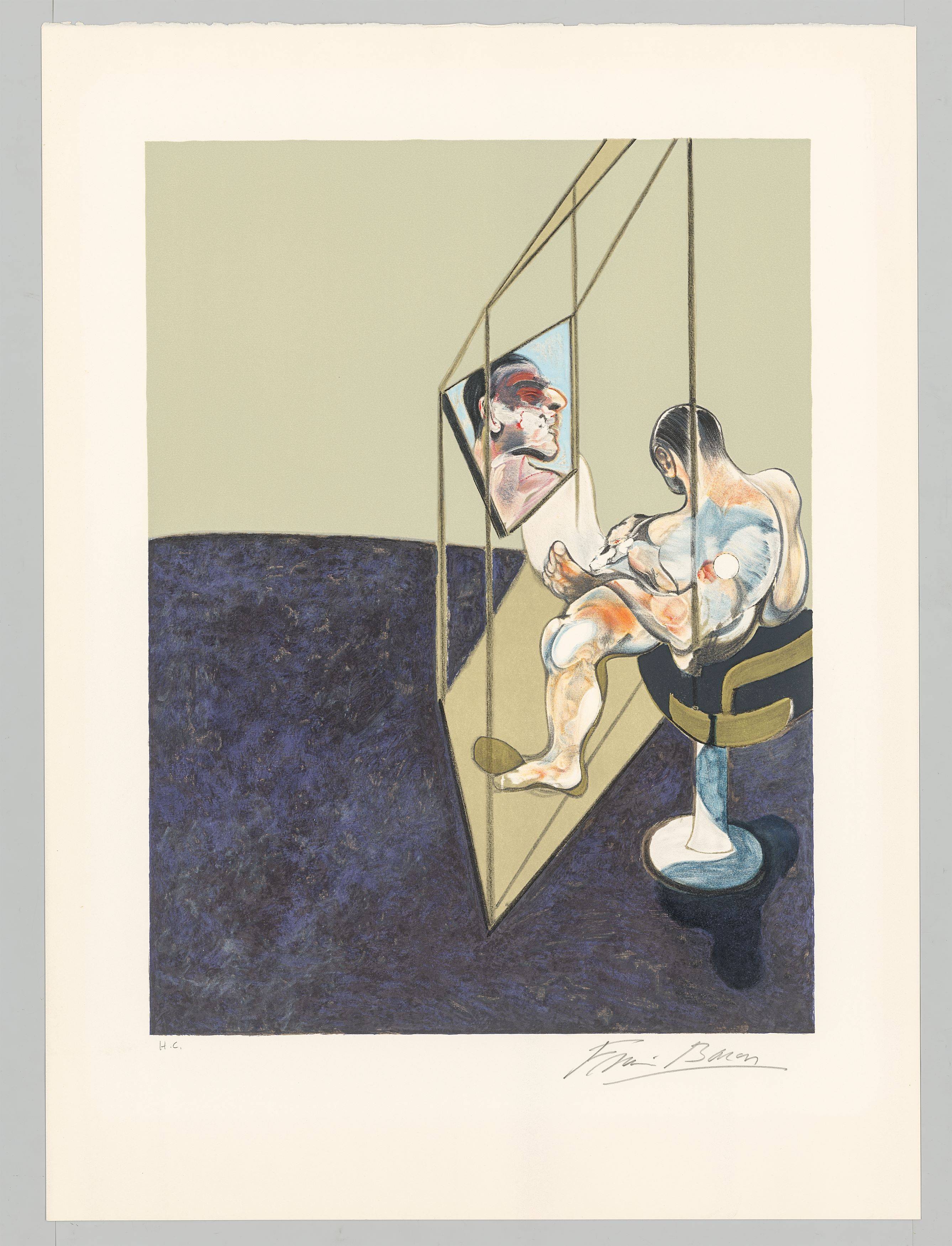 Auf diesem Bild ist das folgende Kunstwerk zu sehen: Francis Bacon. „Three studies of the male back“. 1987.