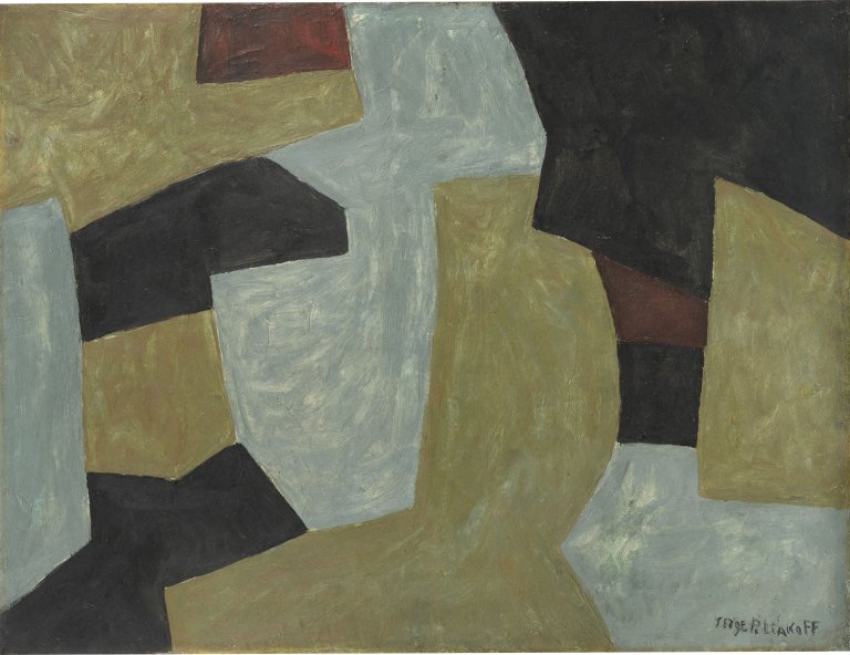 Auf diesem Bild ist das folgende Kunstwerk zu sehen: Serge Poliakoff. „Composition abstraite“. 1962.