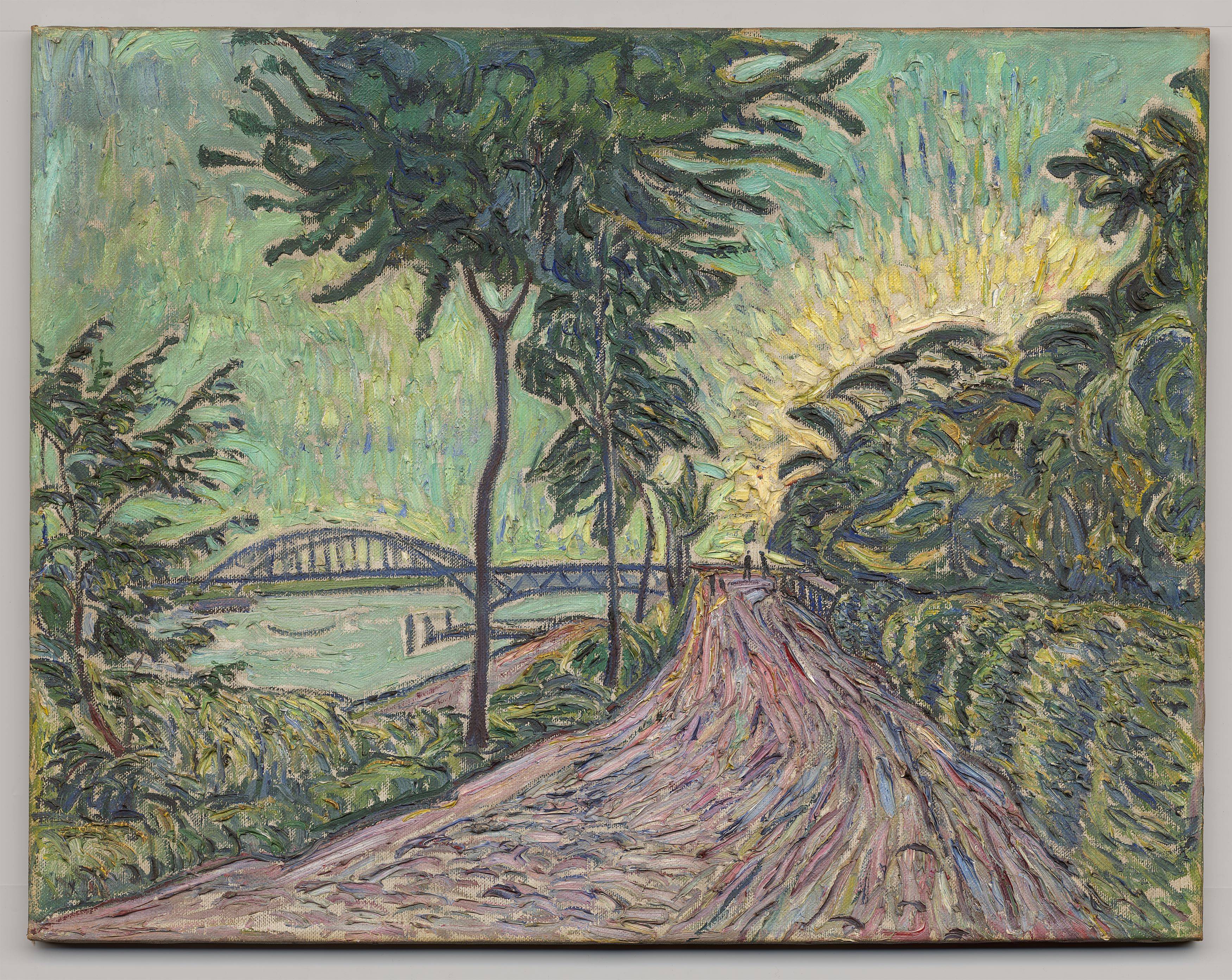 This picture shows the following artwork: Theo von Brockhusen. Havel Bridge at Baumgartenbrück. Circa 1913/14.