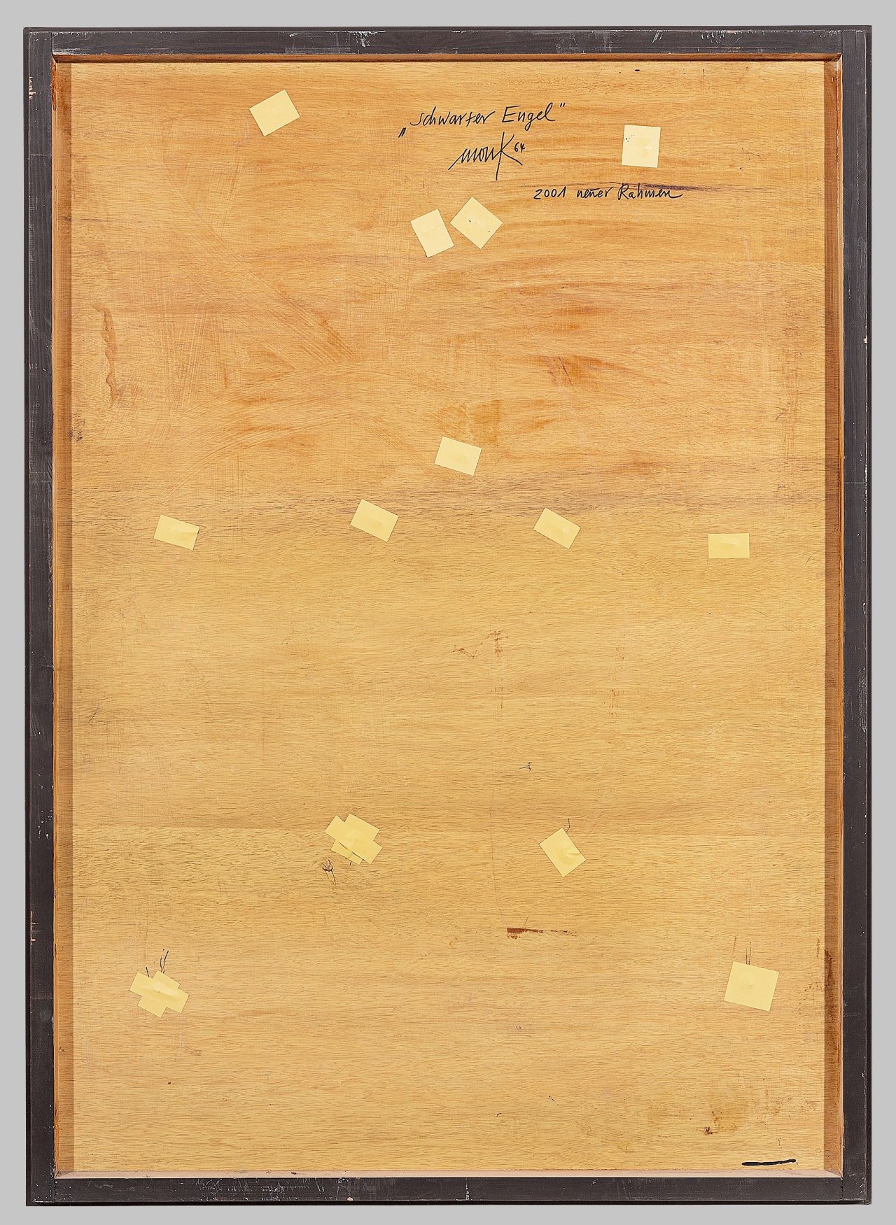 Auf diesem Bild ist das folgende Kunstwerk zu sehen: Heinz Mack. „schwarzer Engel“. 1964.