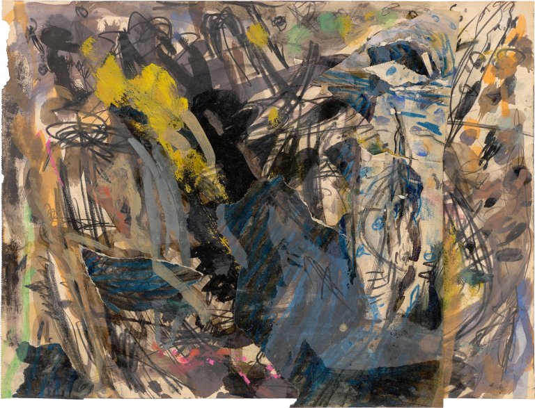 Auf diesem Bild ist das folgende Kunstwerk zu sehen: Gunter Damisch. „Schmutzige Senfseife“. 1985.