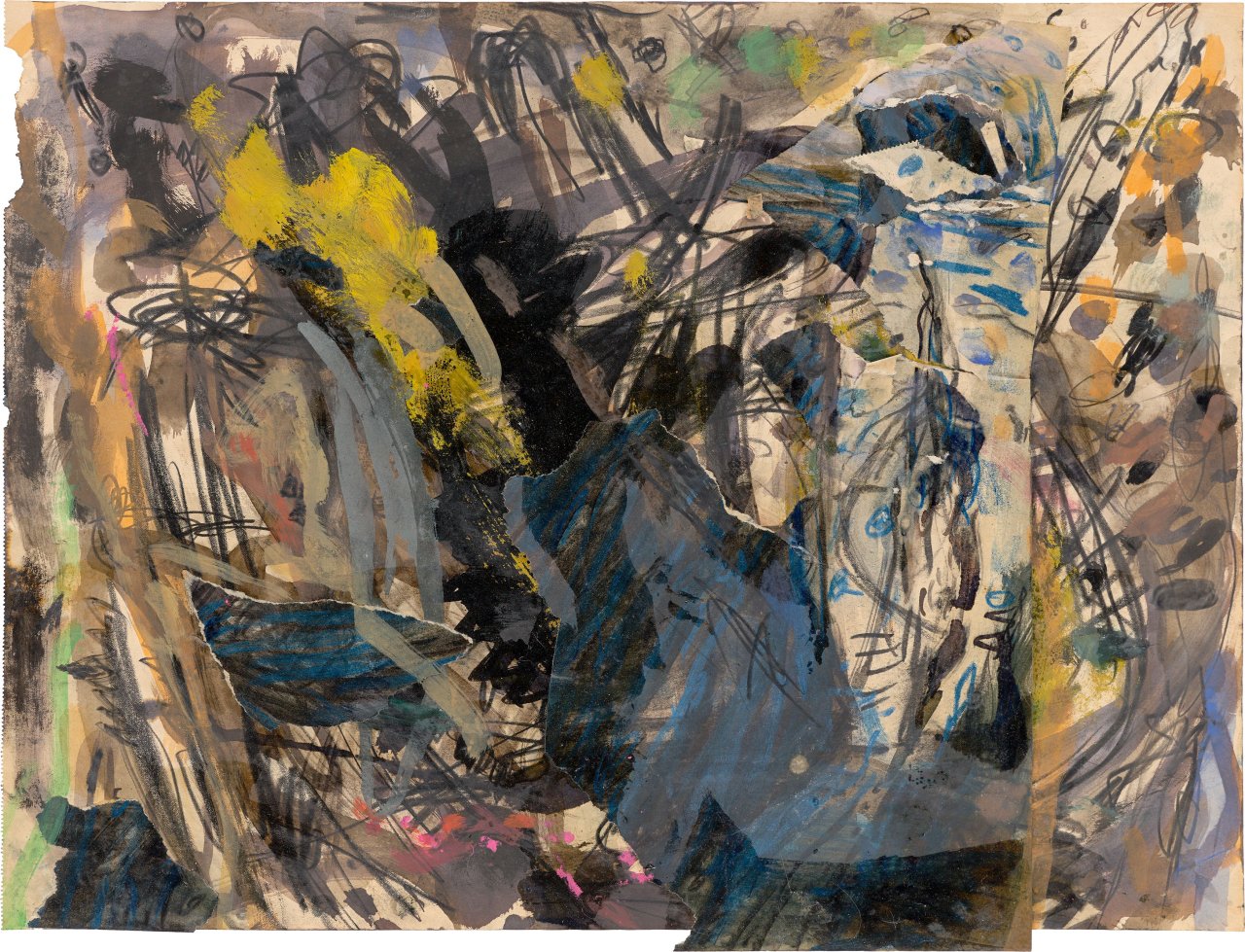 Auf diesem Bild ist das folgende Kunstwerk zu sehen: Gunter Damisch. „Schmutzige Senfseife“. 1985.