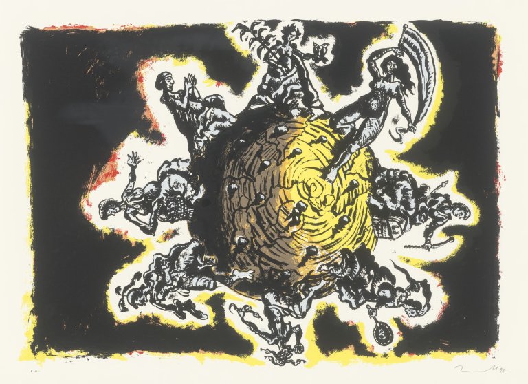 Auf diesem Bild ist das folgende Kunstwerk zu sehen: „Weltlauf“. 1998.