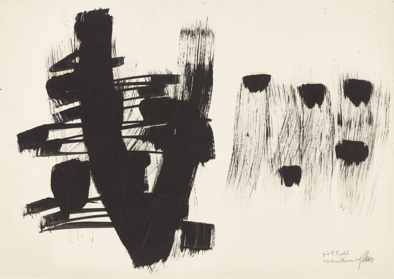 This picture shows the following artwork: Fritz Winter. Untitled. 1954.