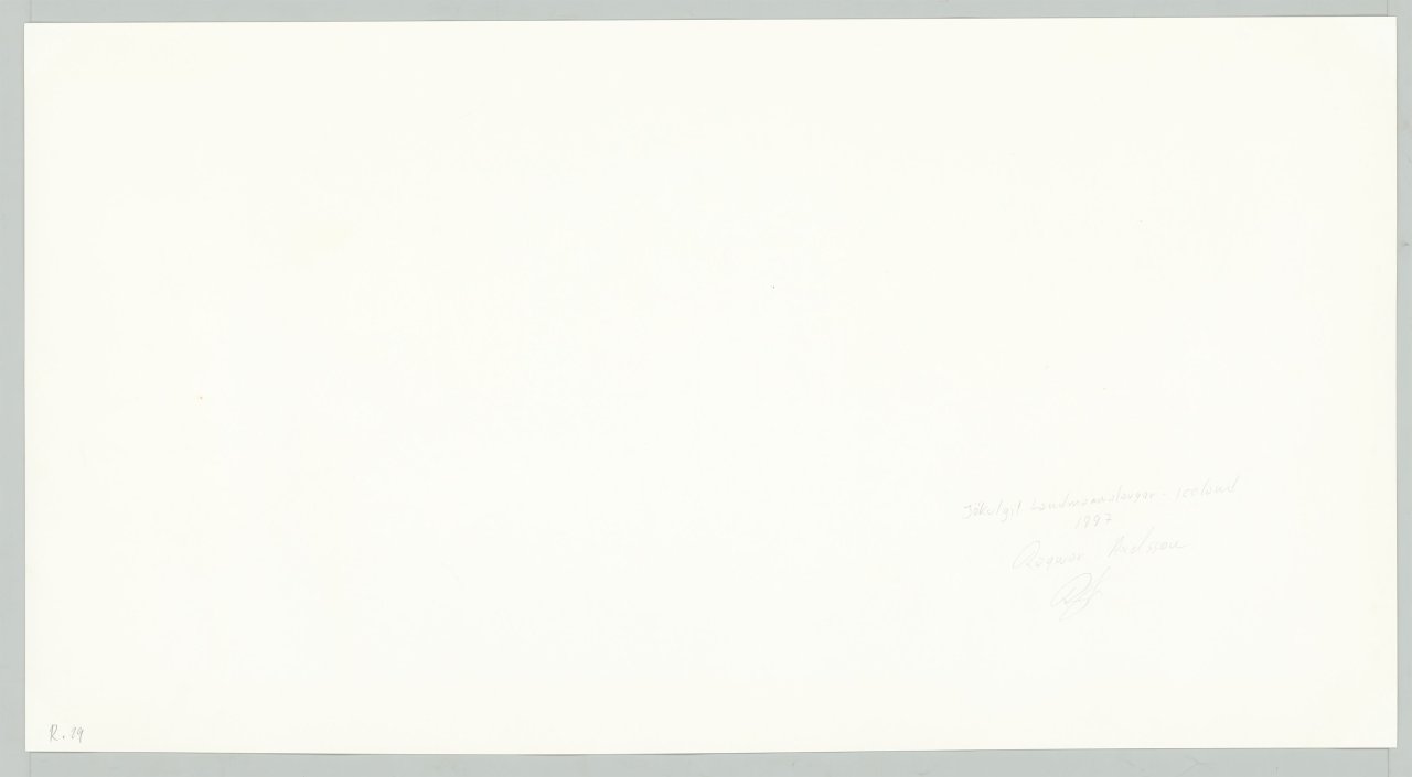 This picture shows the following artwork: Ragnar Axelsson. ”Jökulgil Landmannalaugar – Iceland”. 1997.