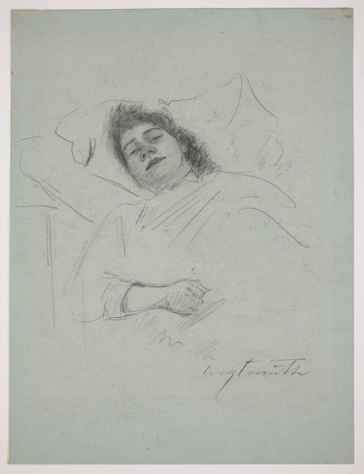 This picture shows the following artwork: Lovis Corinth. Sleeping woman (Charlotte Berend-Corinth). 1909.