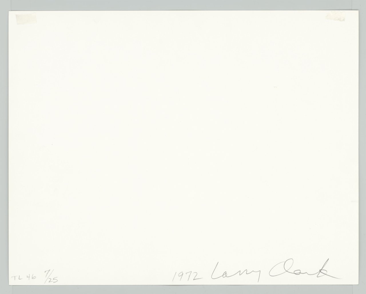 This picture shows the following artwork: Larry Clark. From the series ”Teenage Lust”. 1972.