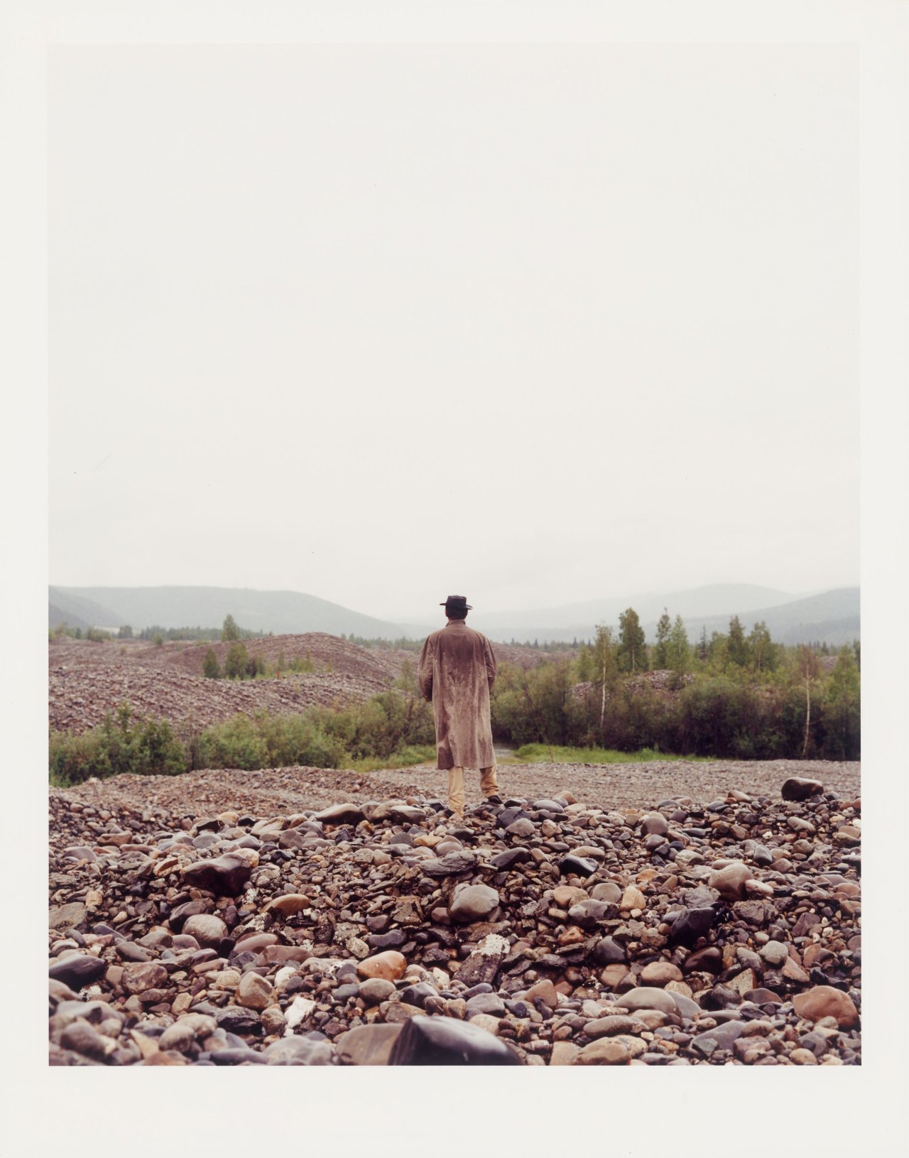 This picture shows the following artwork: Albrecht Fuchs. M.K. 9 Fotografien. Martin Kippenberger in Dawson City, August 1995.