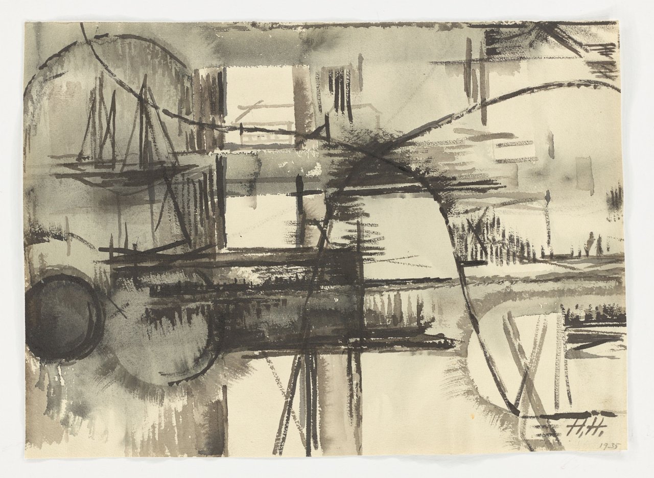 This picture shows the following artwork: Hannah Höch. ”Nahe dem Hafen”. 1935.