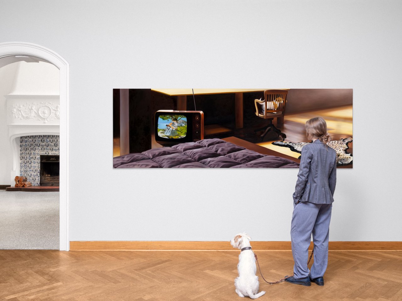 This picture shows the following artwork: Karin Kneffel. Untitled. 2004.